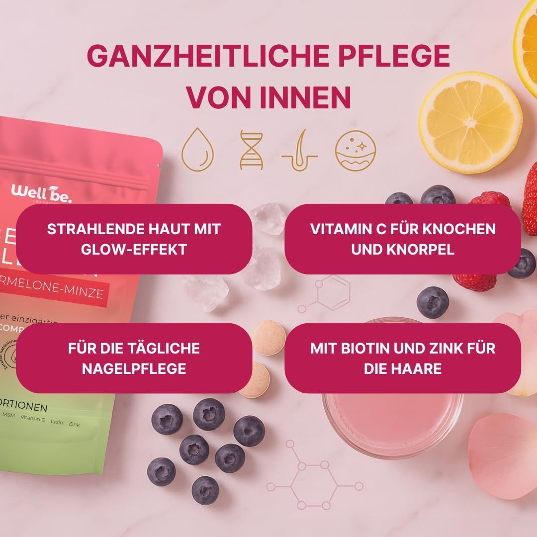 wellbe Beauty Kollagen Wassermelone-Minze mit Rejuva Complex® Formel