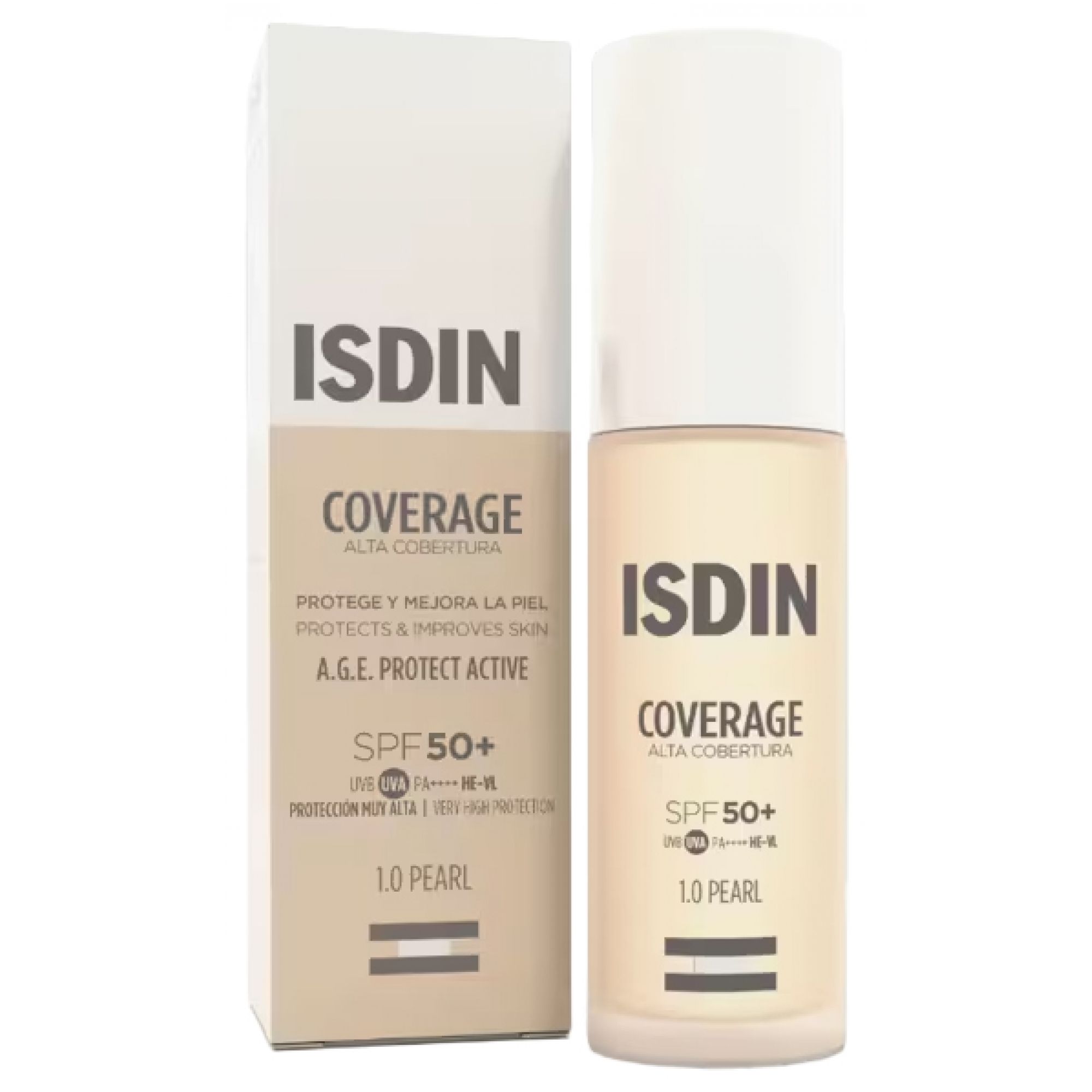 Isdin Coverage Foundation Spf50+ 30 ml (Farbton : 1.0 Pearl) 3,6x3,6x12,2 cm