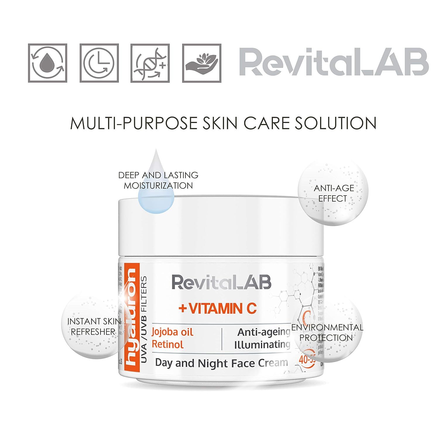 RevitaLAB Hyaluron Vitamin C Anti Age Tages- und Nachtcreme