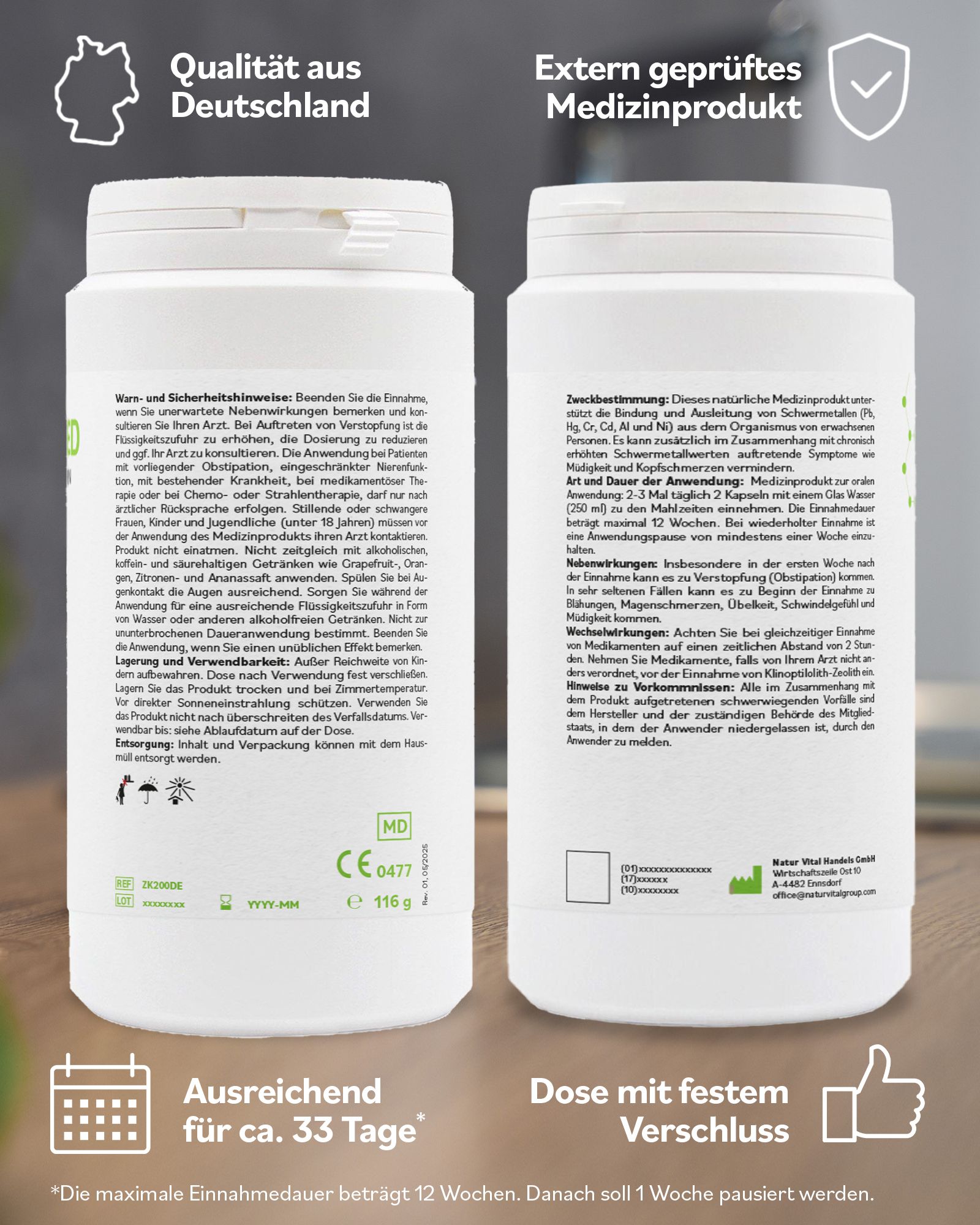 Zeolith MED Detox Kapseln