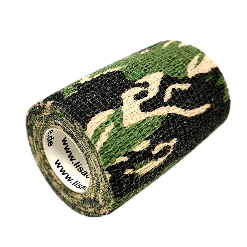 LisaCare selbsthaftende Bandage - Camouflage Grün - 7,5cm x 4,5m