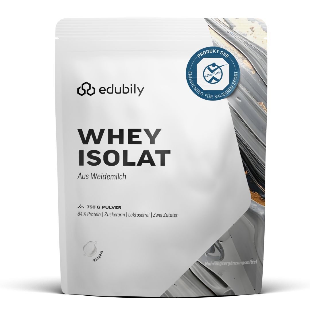 edubily® Whey Protein Isolat aus irischer Weidehaltung Neutral 750 g Pulver
