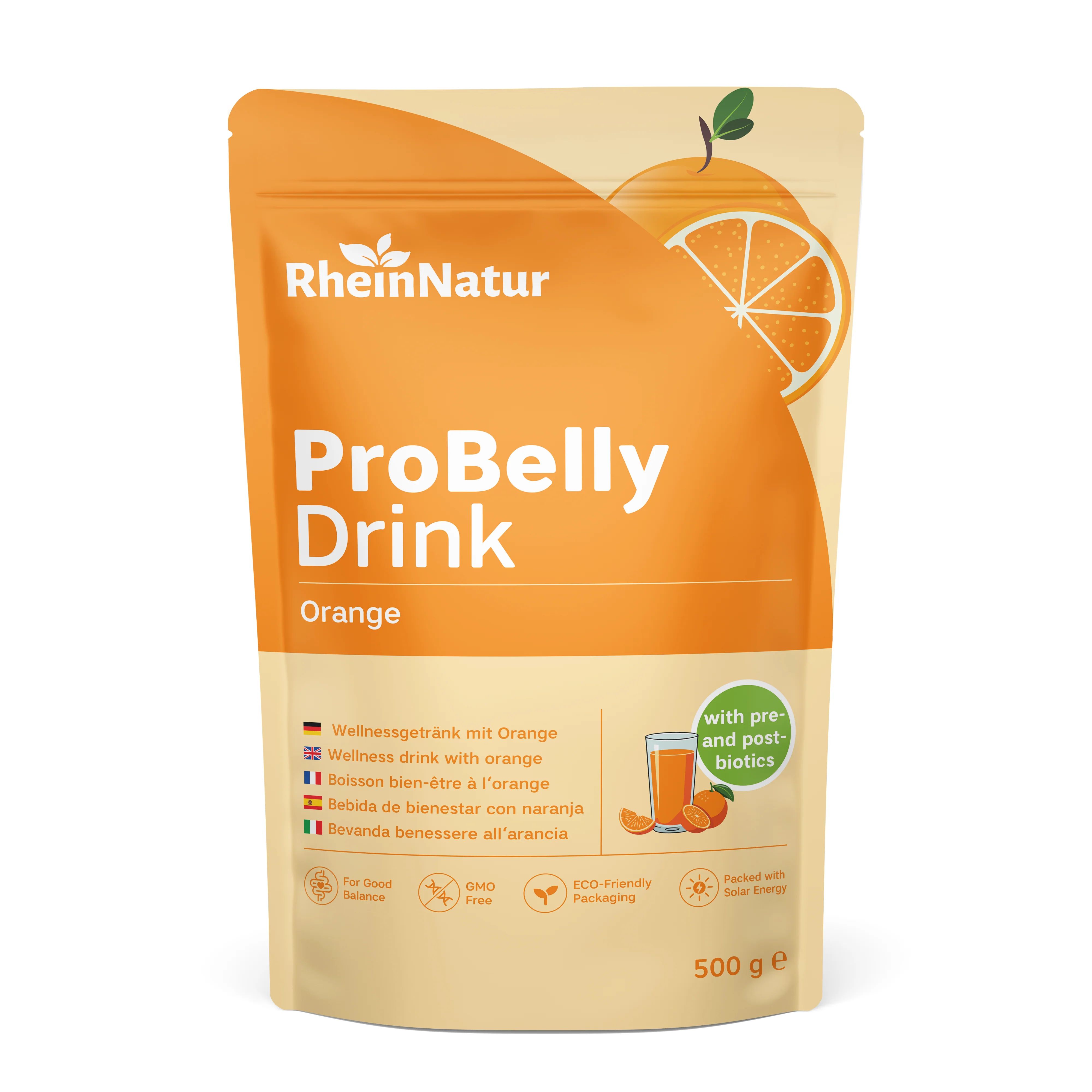 RheinNatur ProBelly Drink Orange 500 g Pulver