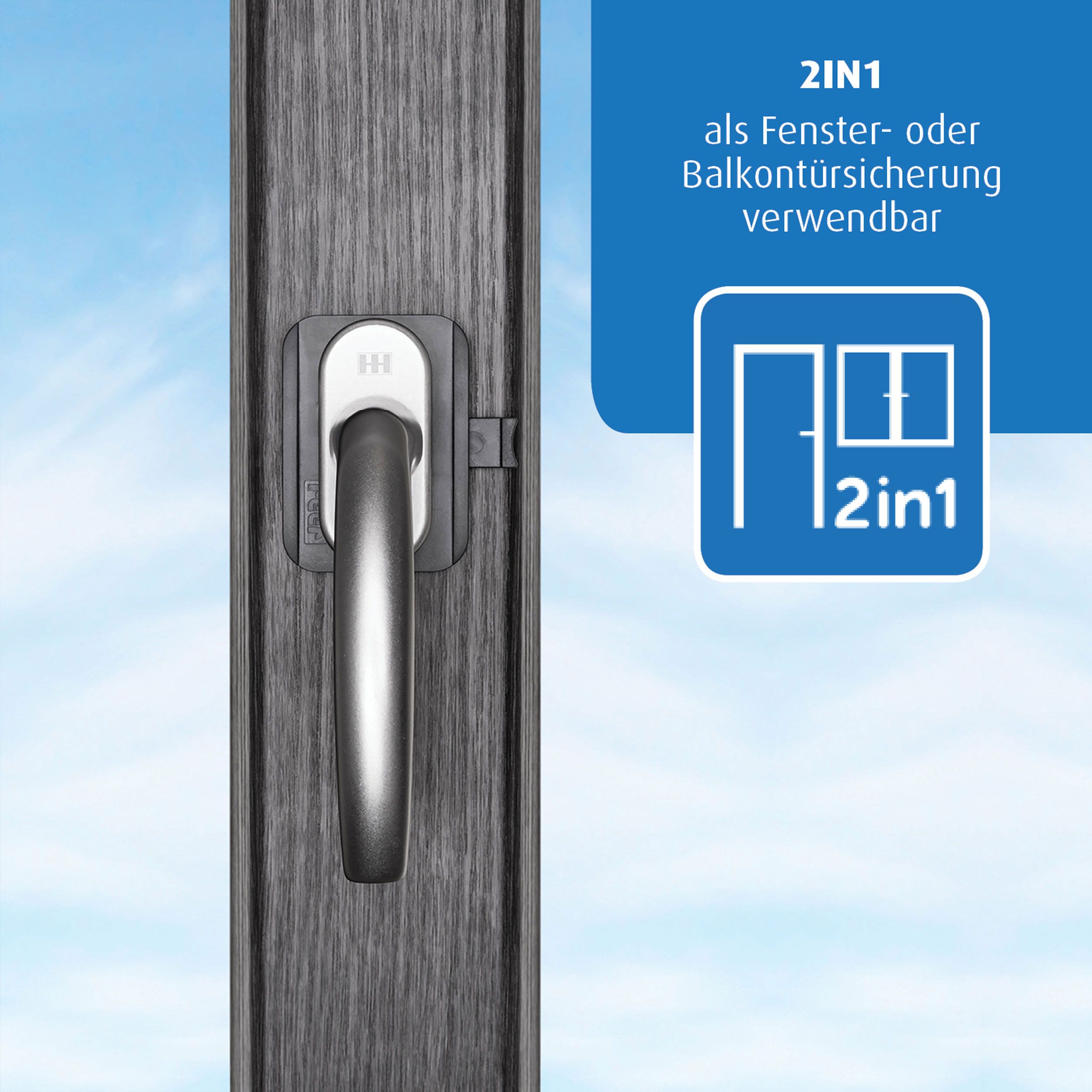 reer WinLock Fenster- und Balkontürsicherung, Anthrazit