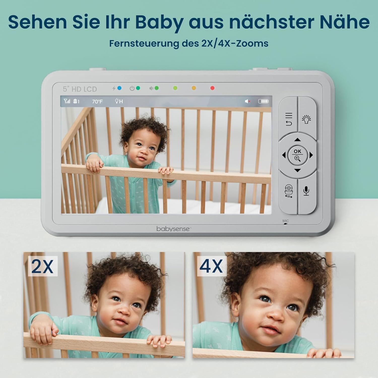 Babysense Babyphone HD mit 2 Kameras