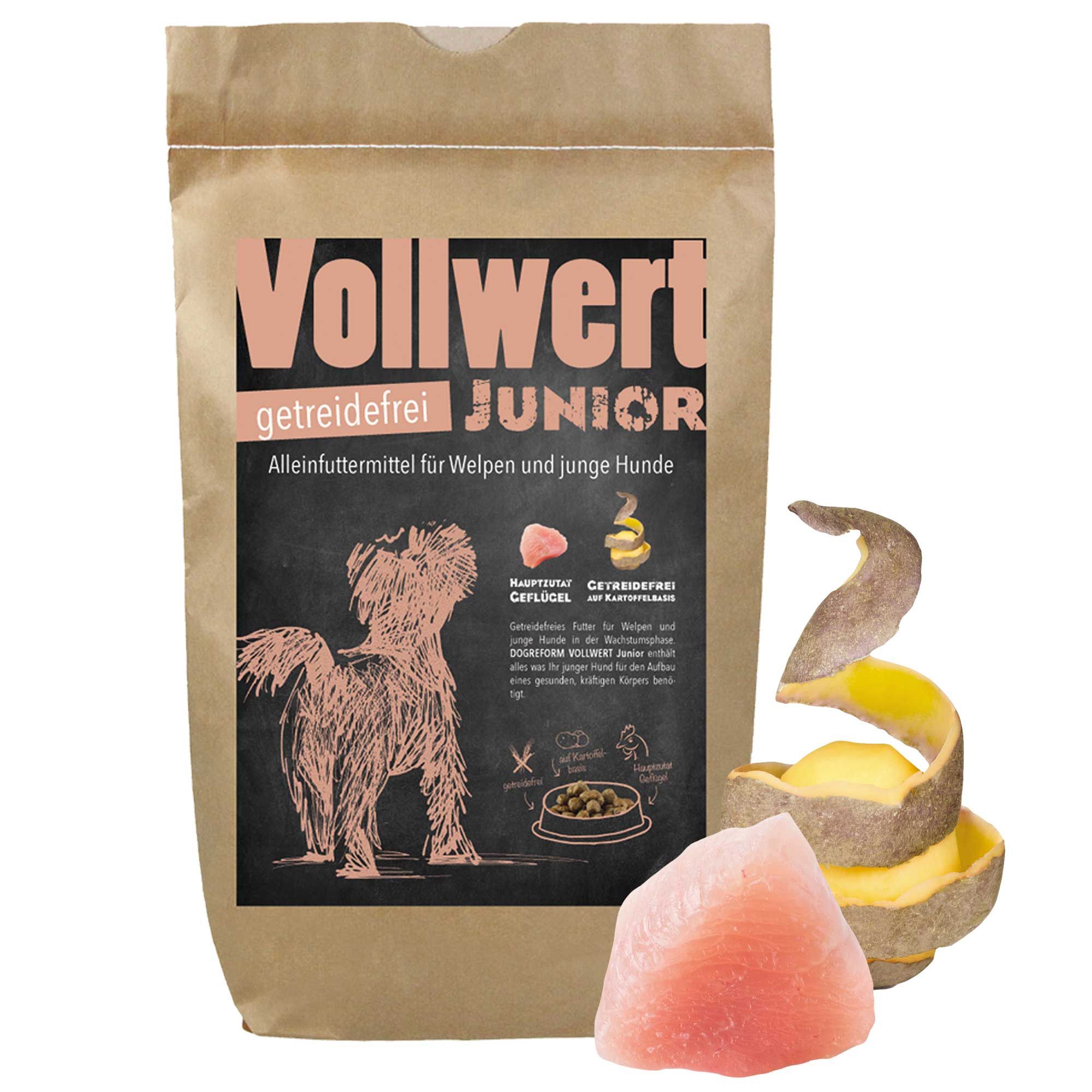 Schecker Trockenfutter - Vollwert Junior für Welpen 1,5 kg Futter