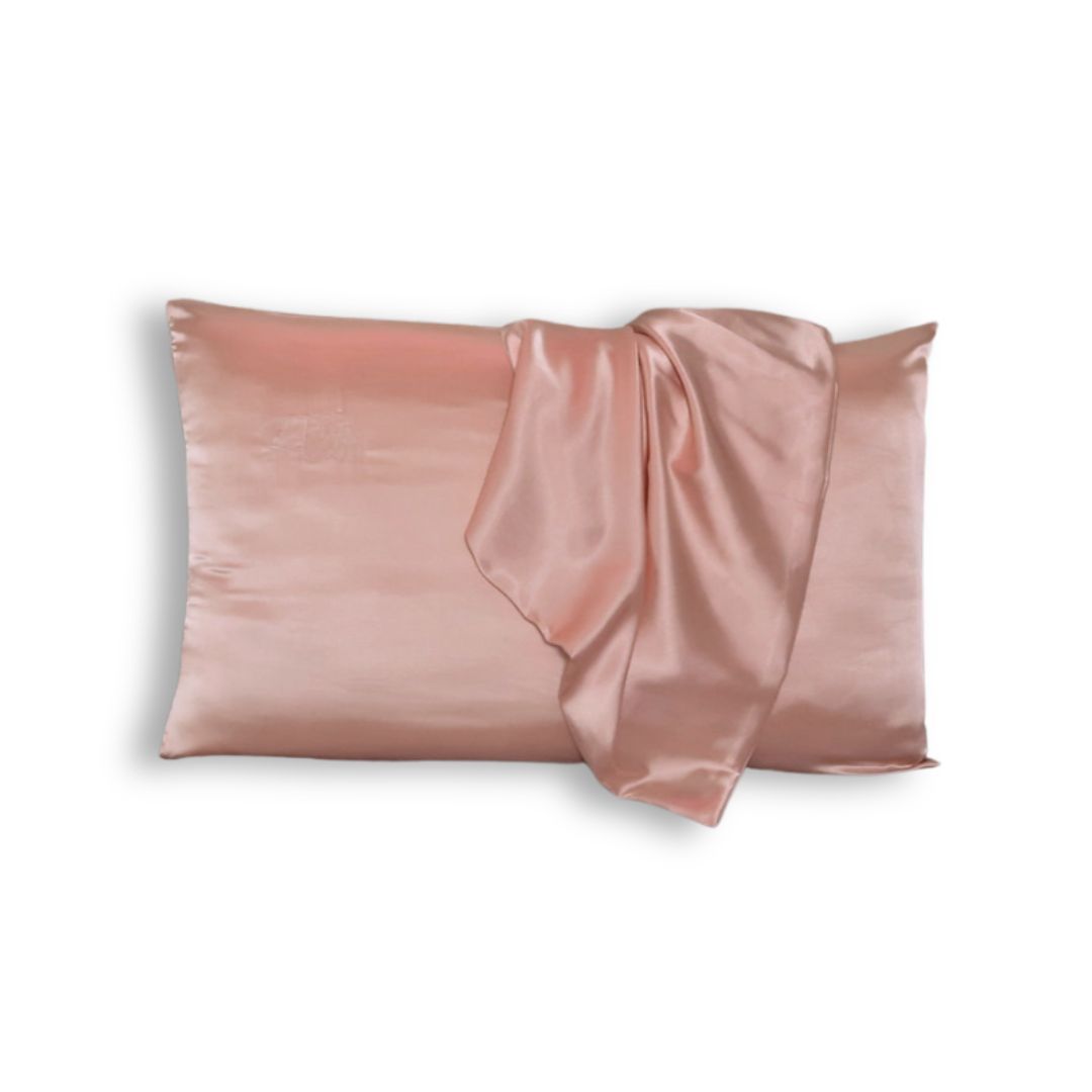 Afroricci Federa in satin poliestere effetto seta 1 pezzo colore rosa