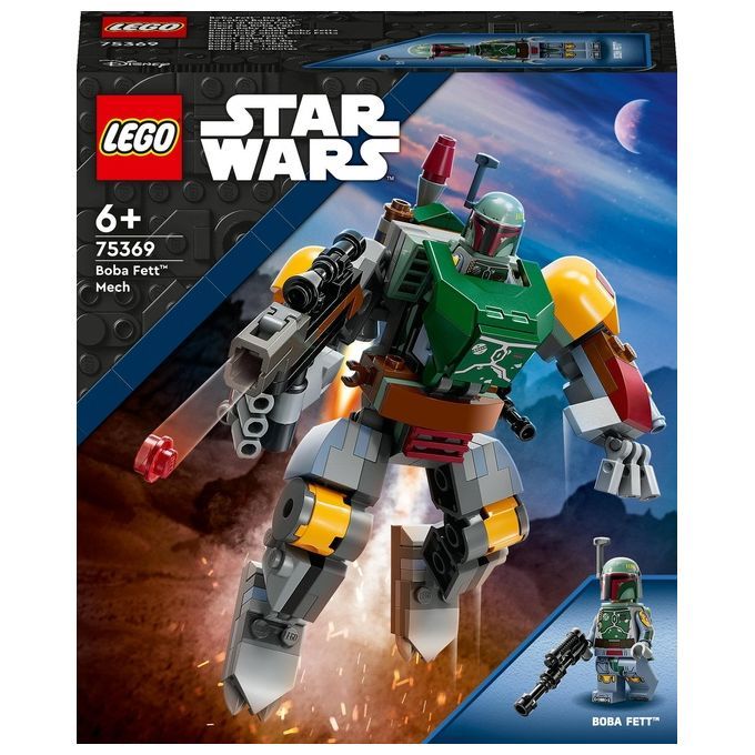 LEGO Star Wars 75369 Mech di Boba Fett, Set Action Figure con Blaster e Jetpack, Giochi da Collezio