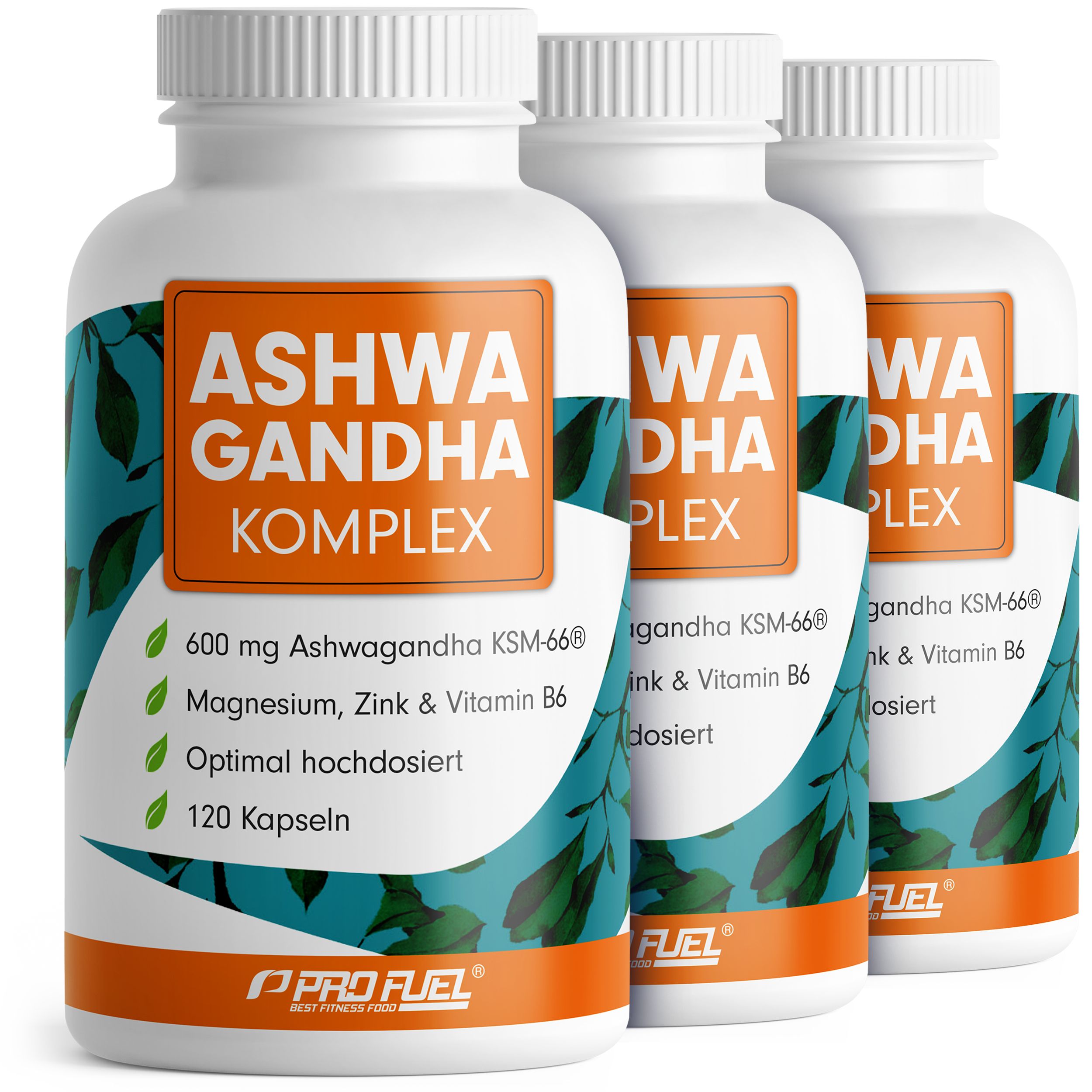 ProFuel - Ashwagandha Komplex mit Premium KSM-66 - 360 Kapseln