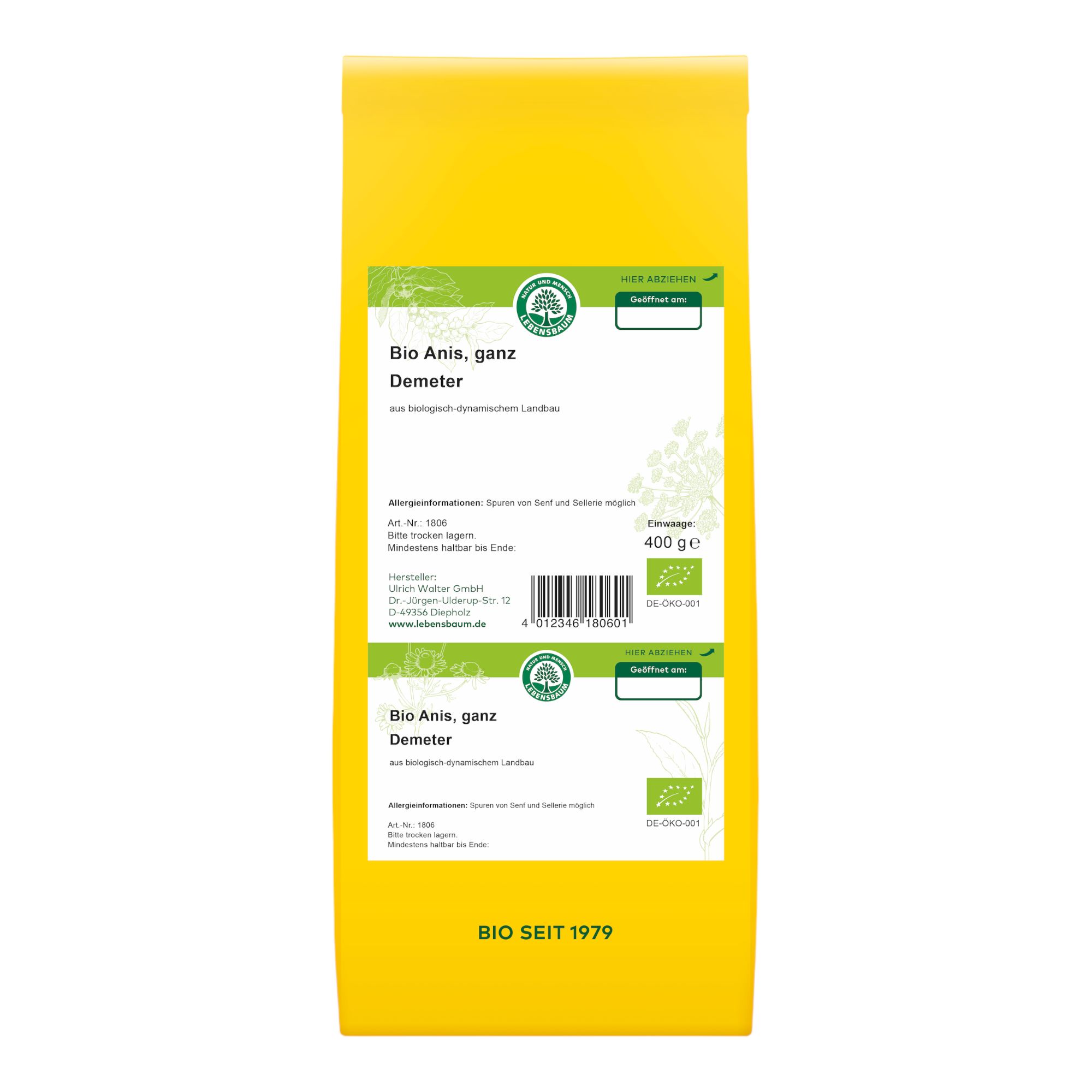 Bio Anis ganz - demeter 400 g