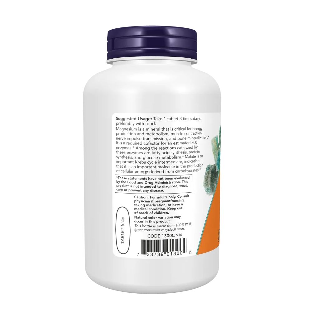 Rückseite der Flasche. Orangefarbenes Etikett mit Anwendungshinweisen und Inhaltsstoffen. Marke: NOW FOODS.