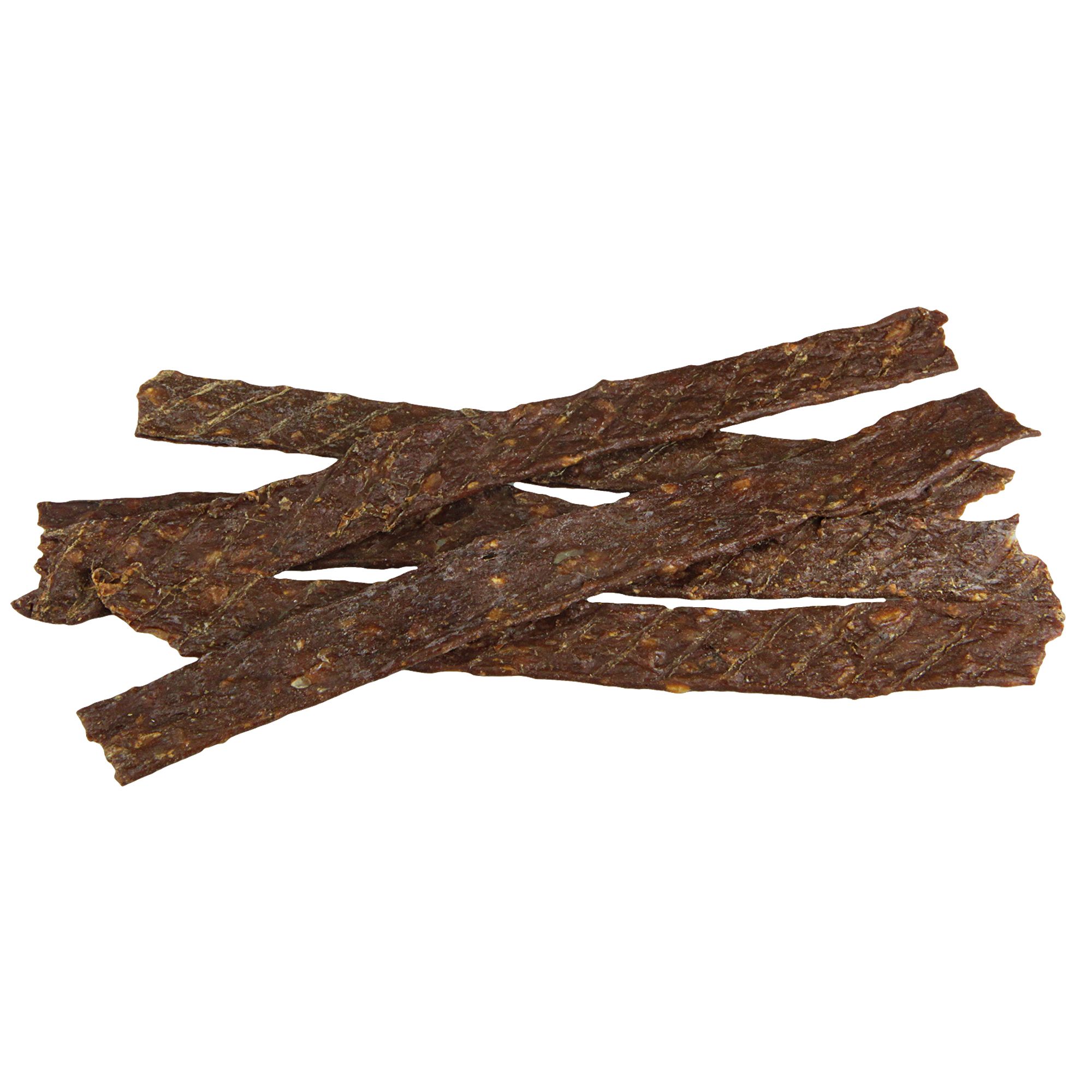 Mehrere braune Streifen. Produkt ohne Verpackung. Auf hellem Hintergrund.
