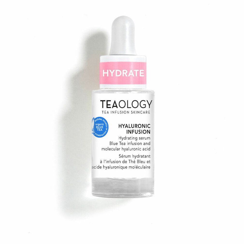 Serumflasche mit Pipette. Aufschrift "HYDRATE" und "TEAOLOGY".