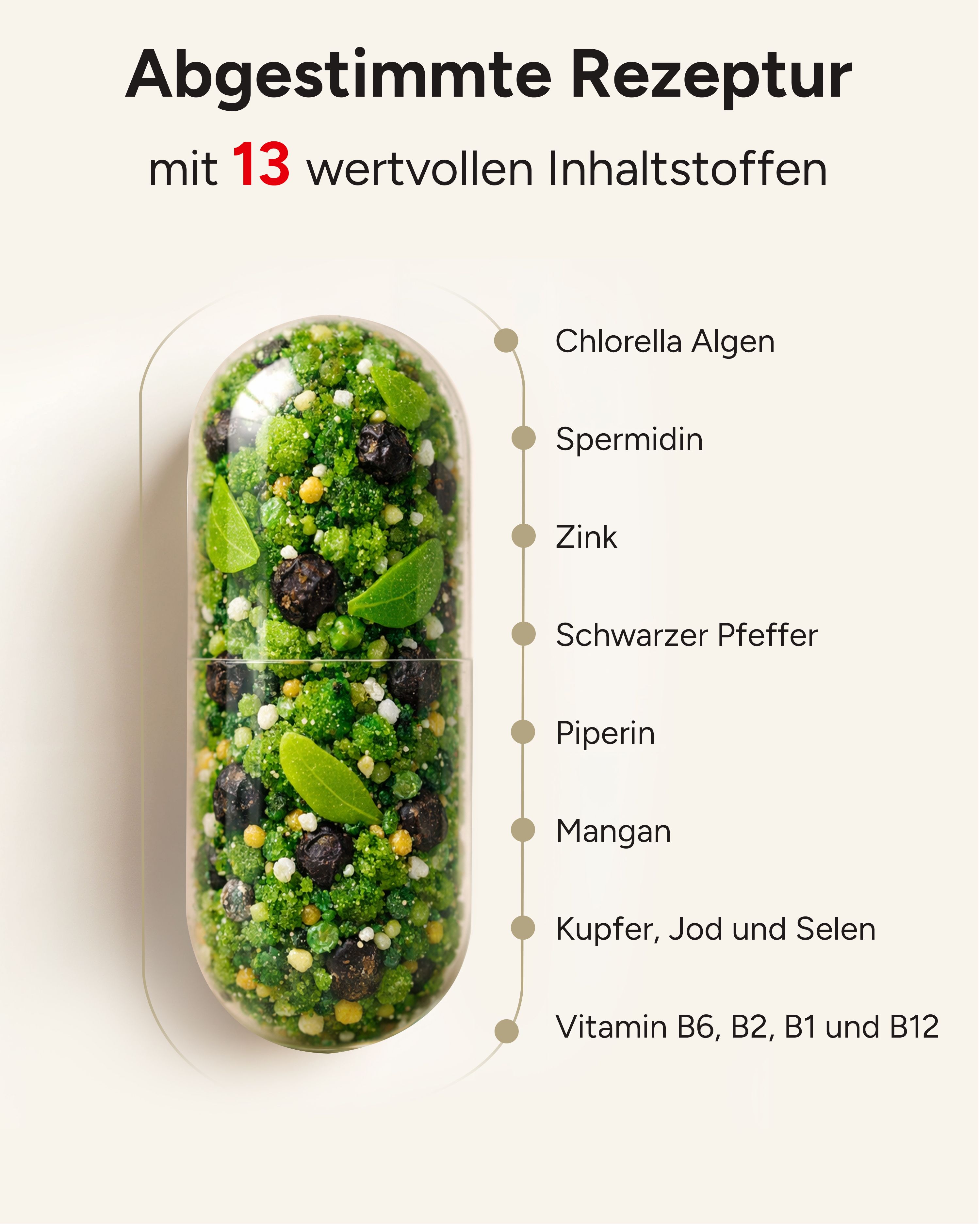 plantomol® Spermidin Kapseln mit 3mg Spermidine pro Tag - Laborgeprüft - aus Chlorella