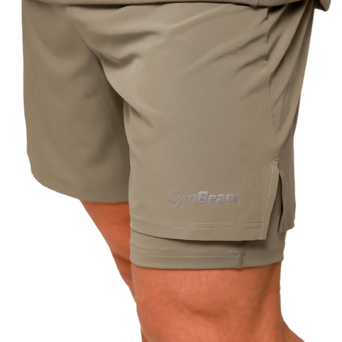 GymBeam Shorts Herren 2in1 Slim mit Gummizug Pulse Vetiver
