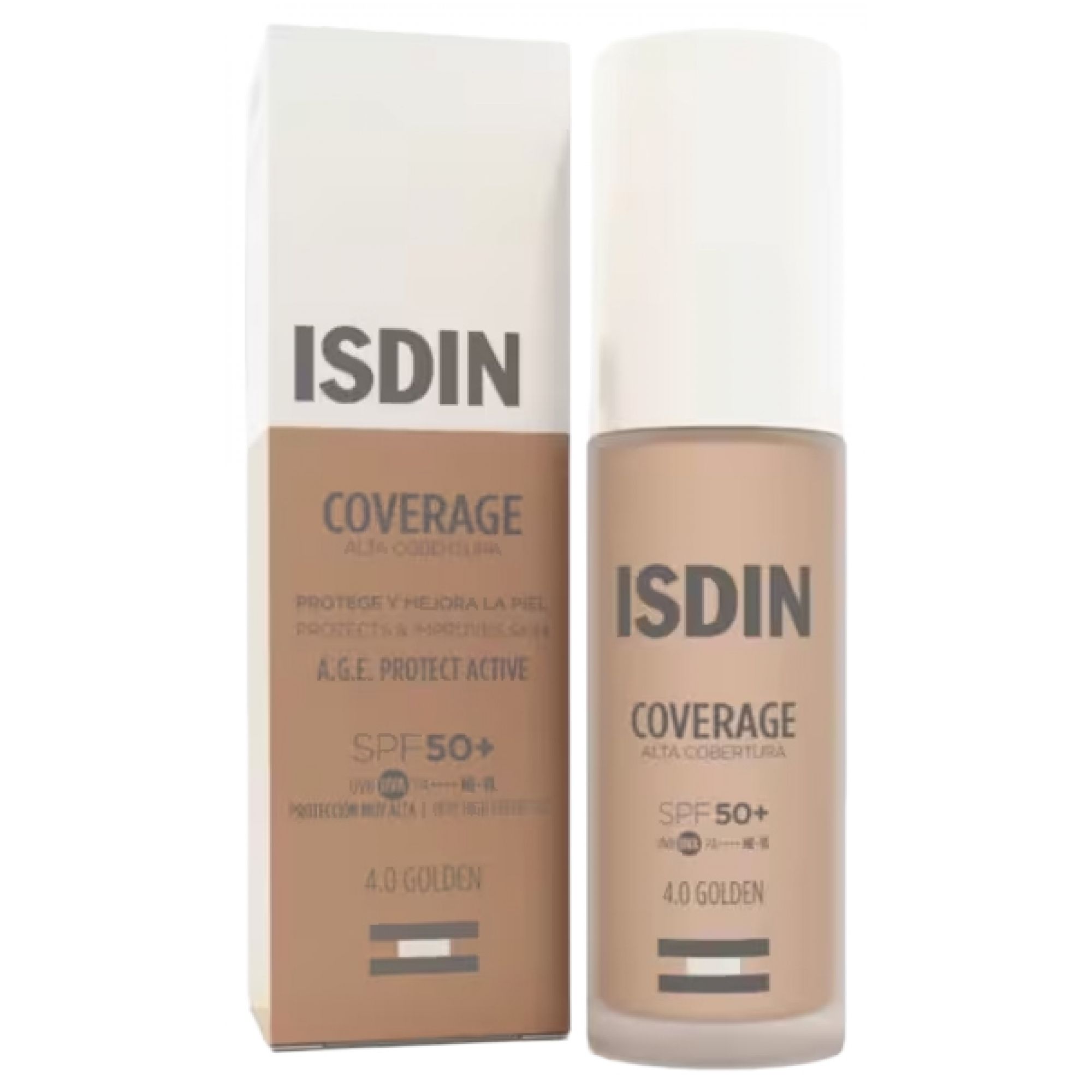 Isdin Coverage Foundation Spf50+ 30 ml (Farbton : 4.0 Golden) 3,6x3,6x12,2 cm