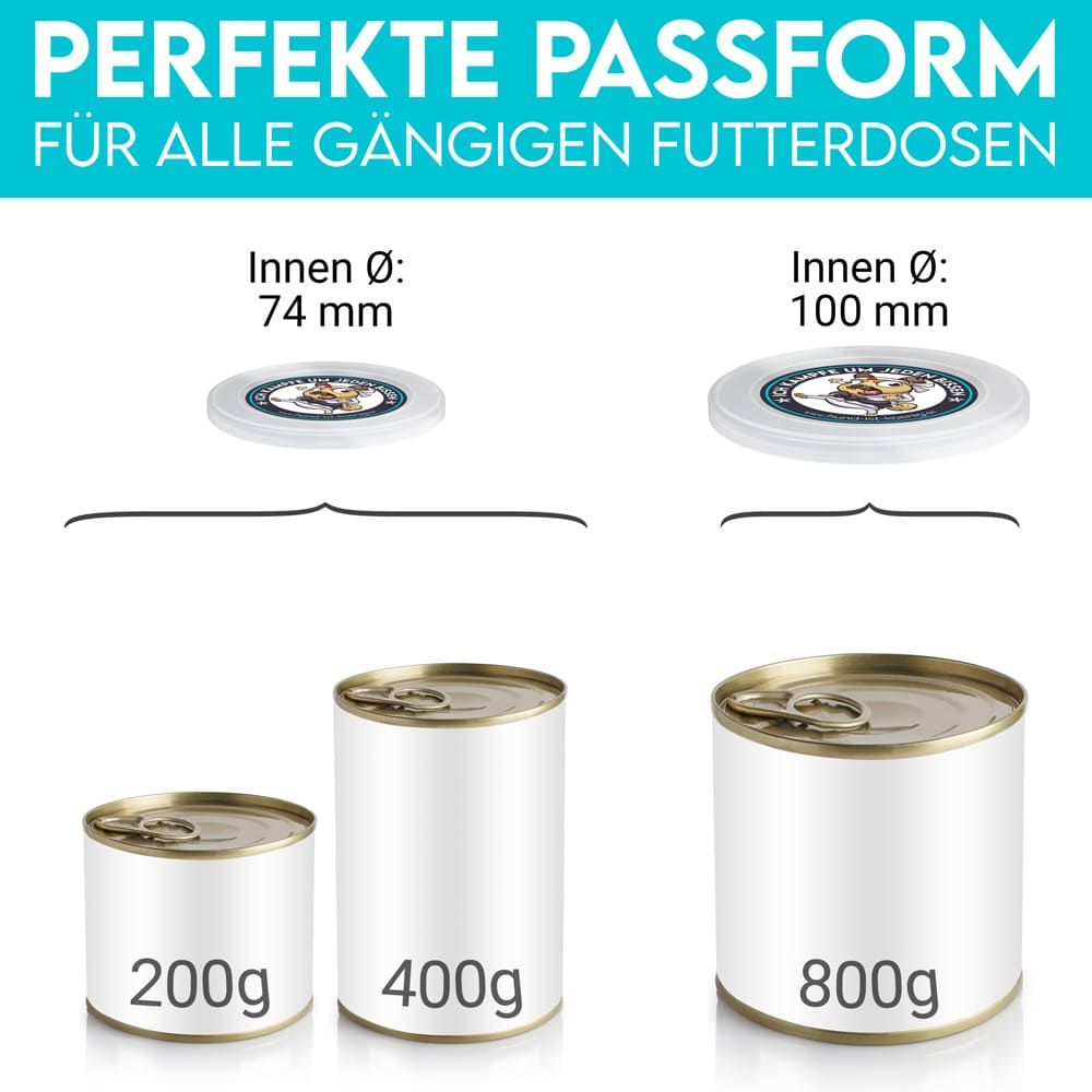 HUND IST KÖNIG® Dosendeckel, Deckel für Dosen halten Tierfutter frisch, schließen Gerüche ein