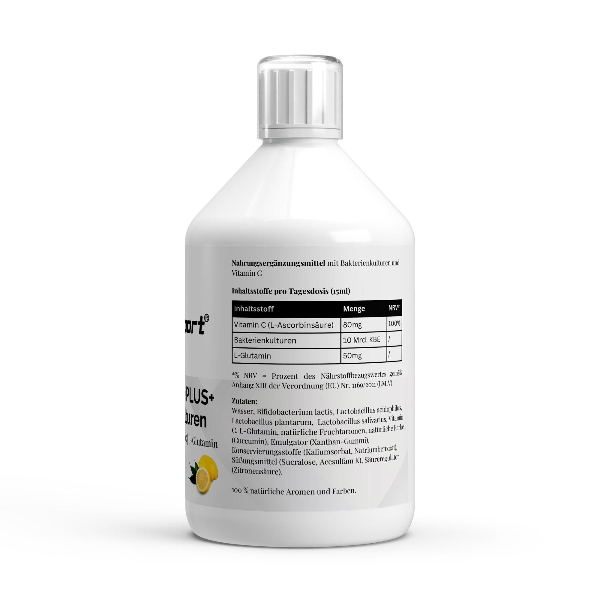 HEALTH & SPORT Vita Balance PLUS+ Vitamin C & L‑Glutamin –  Für Verdauung, Darmflora