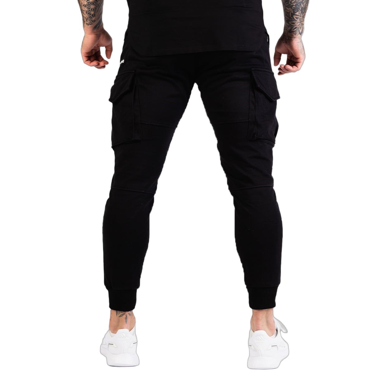 GymBeam Jogginghose Herren Slim Fit mit Kordelzug in Black