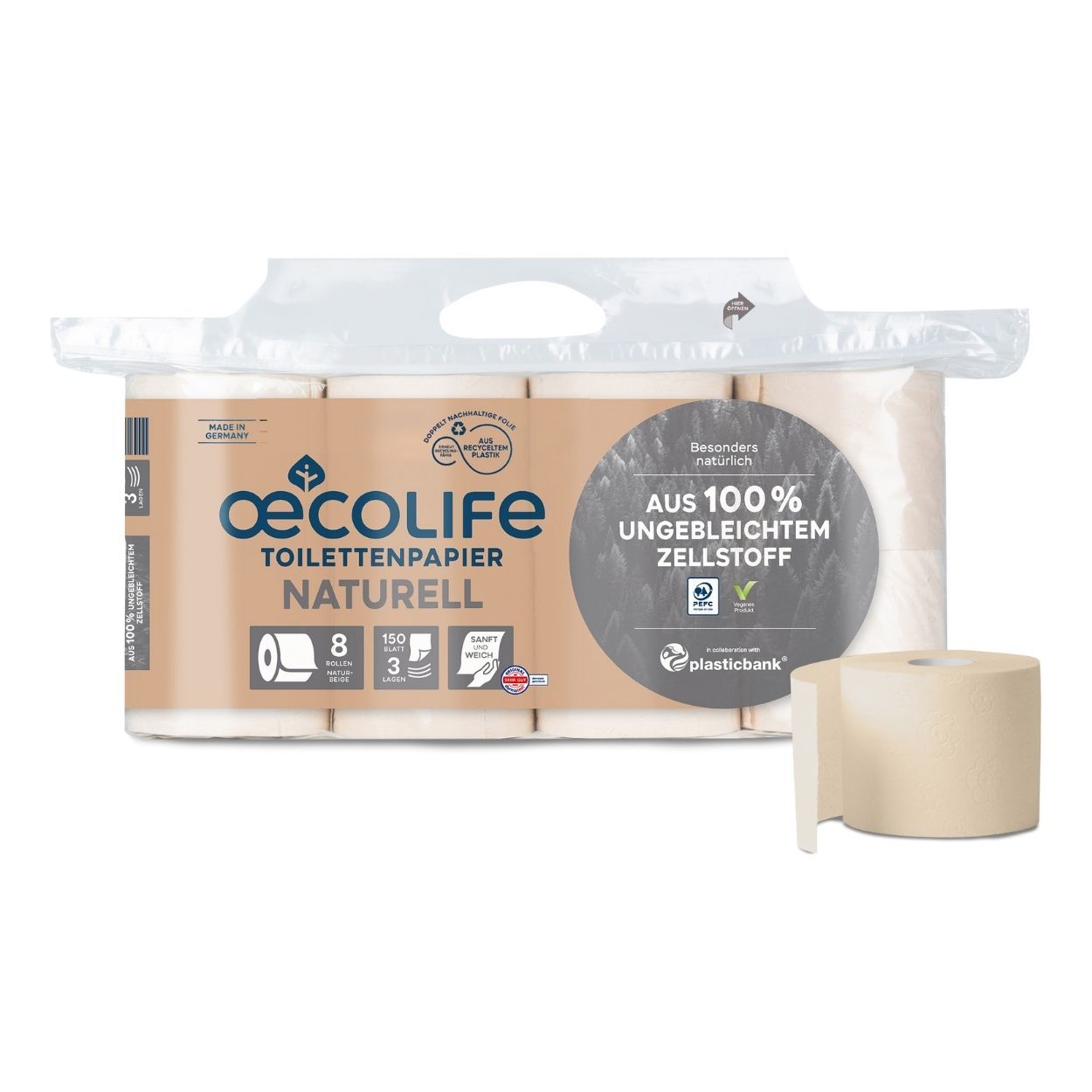oecolife Toilettenpapier NATURELL