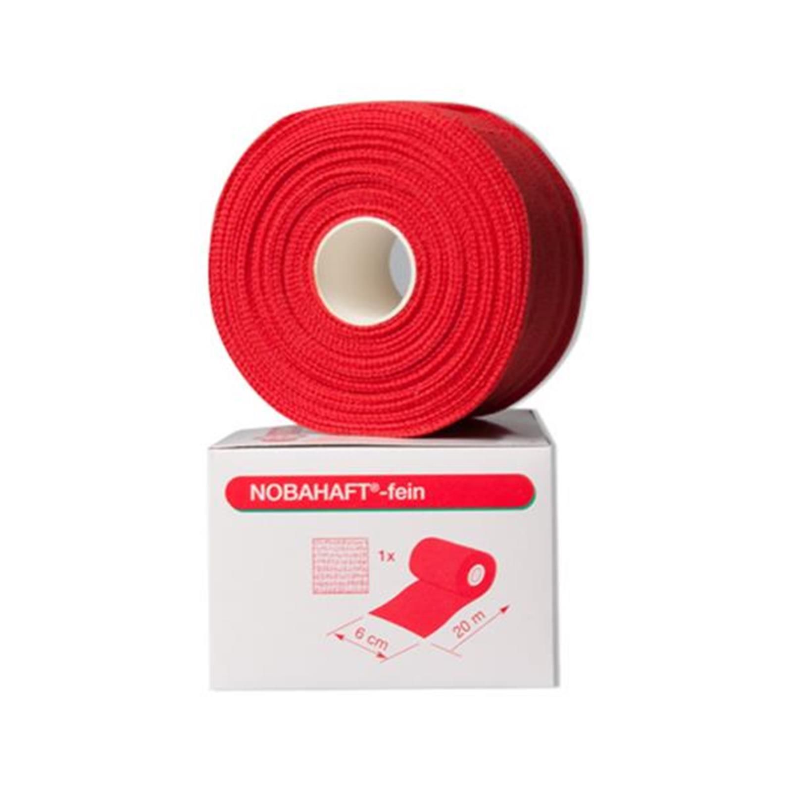 NOBA Nobahaft Fein kohäsive Fixierbinde 20 m x 6 cm rot