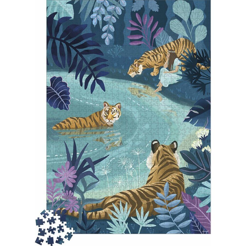 janod Puzzle dell'incontro con la tigre 1000 pezzi