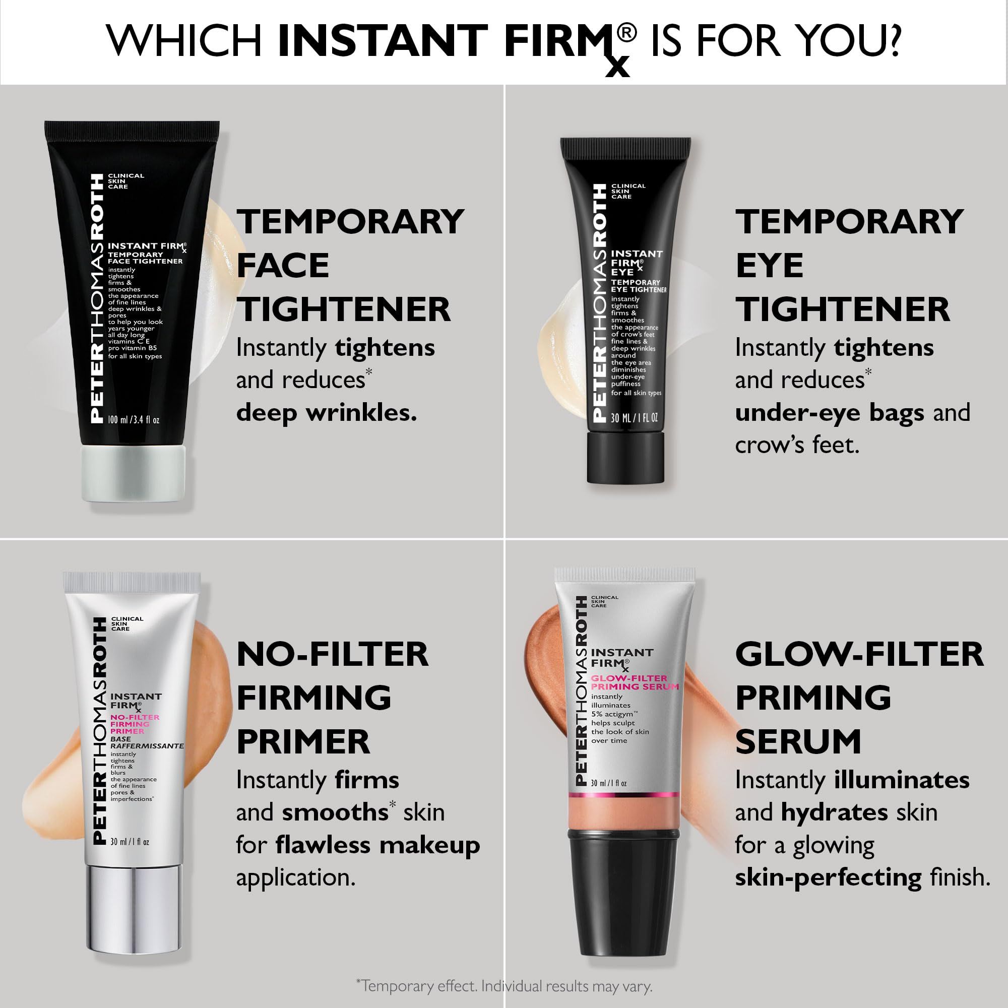 Vergleichsbild: Vorher und nachher Anwendung von Peter Thomas Roth Instant Firmx Eye.