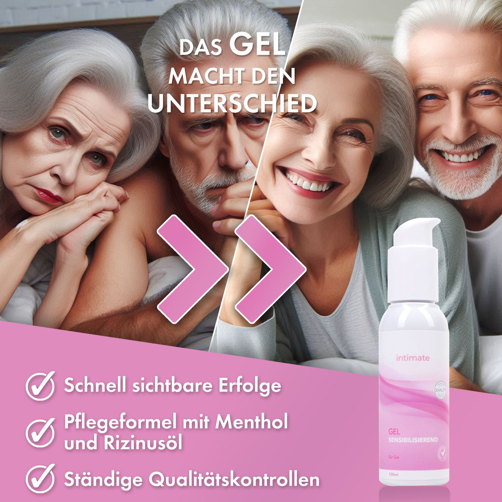 INTIMATE sensibilisierendes Gel Gleitmittel für Frauen bei Scheidentrockenheit