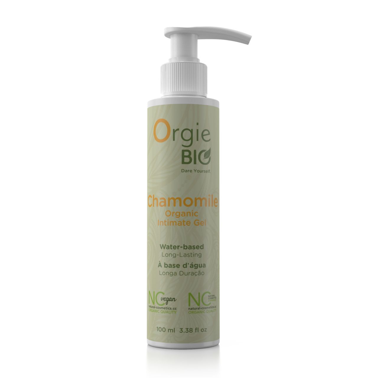 Orgie BIO Kamille Intim Gel Flasche mit Pumpspender, 100ml.