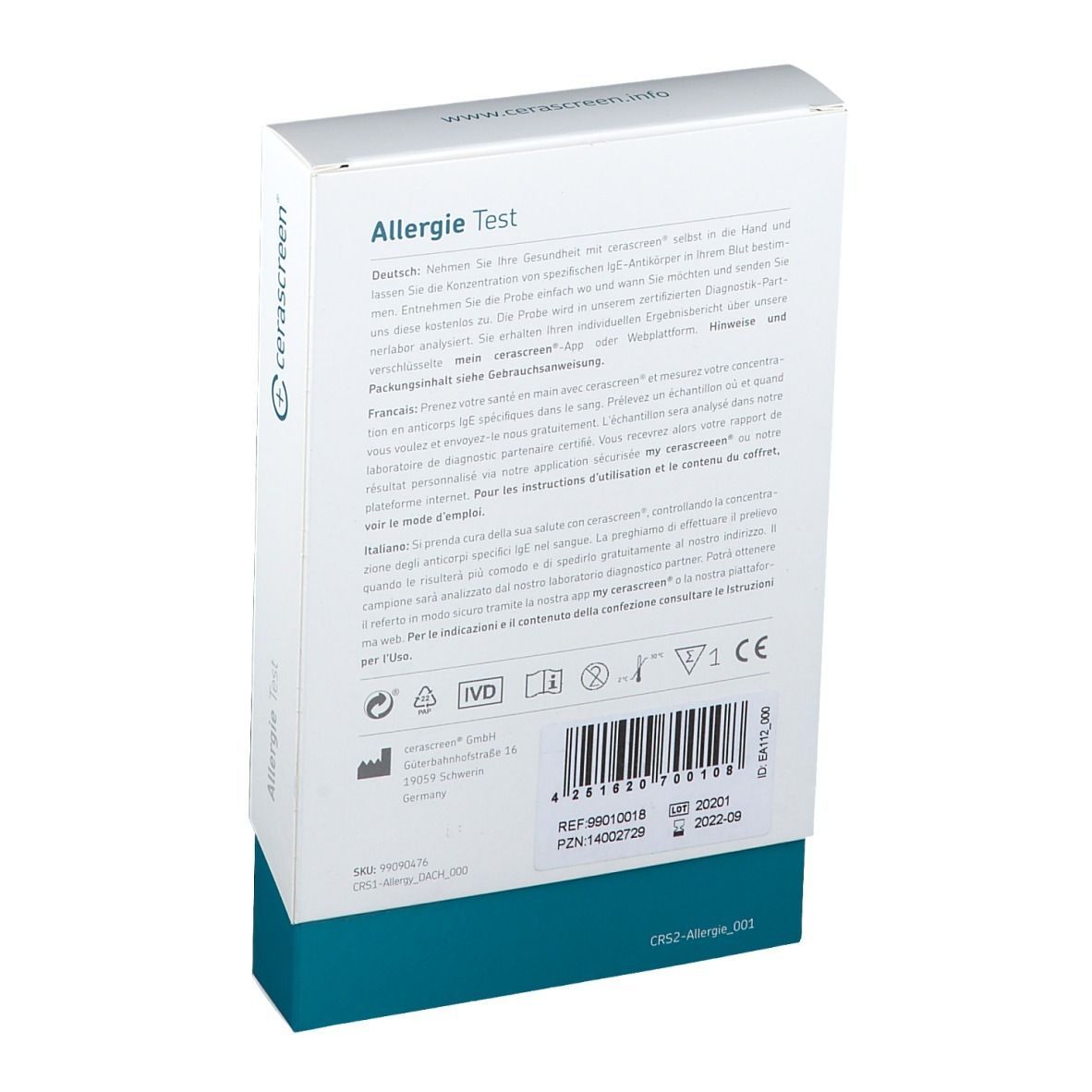 Cerascreen® Tierhaarallergie Test