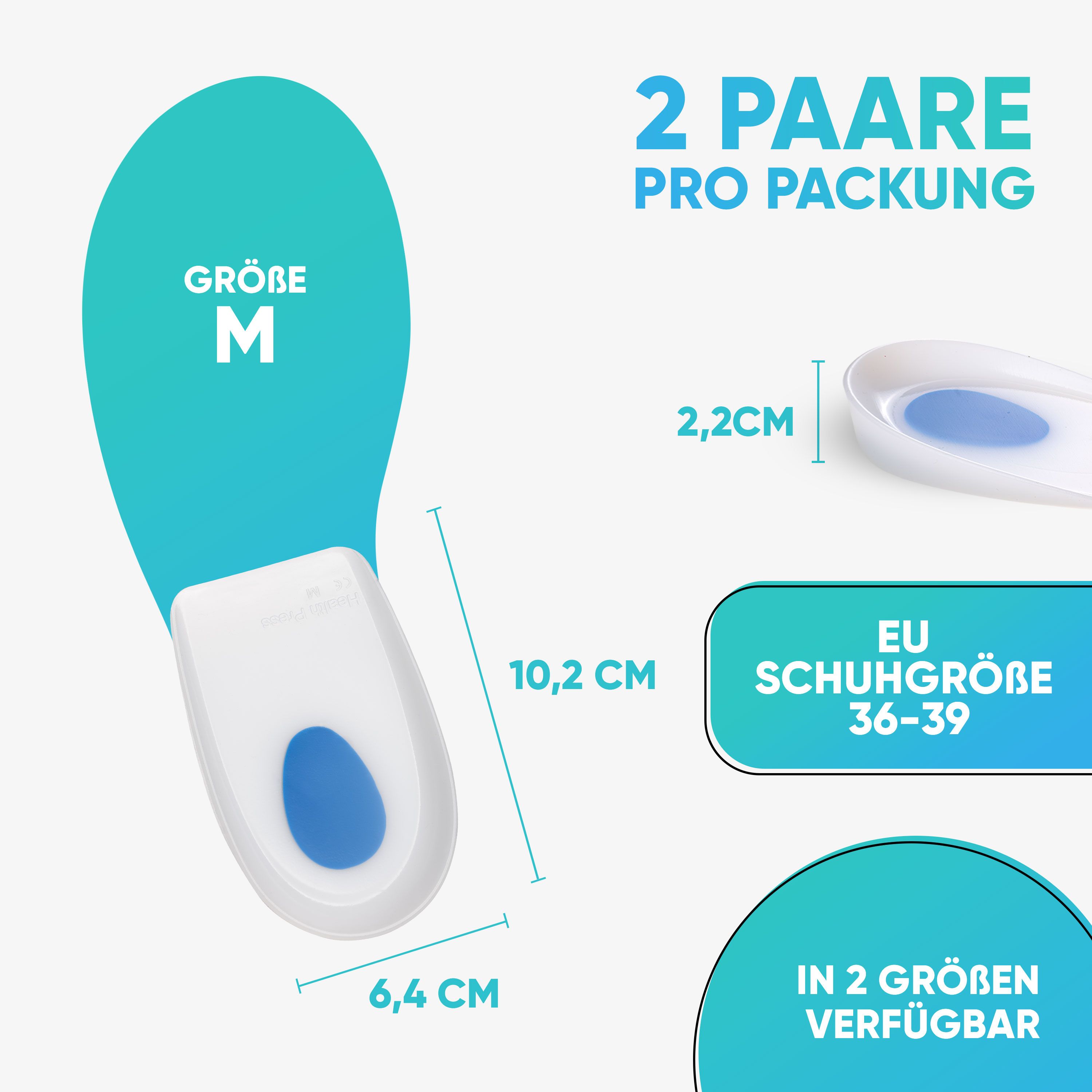 Health Press® Silikon Fersenpolster
