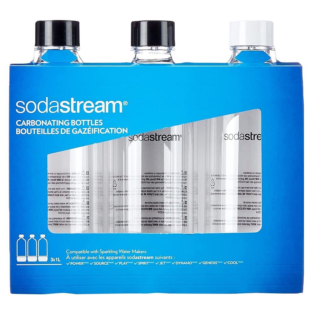 SodaStream PET Flaschen SET Standard 3x 1L weiss/schwarz
