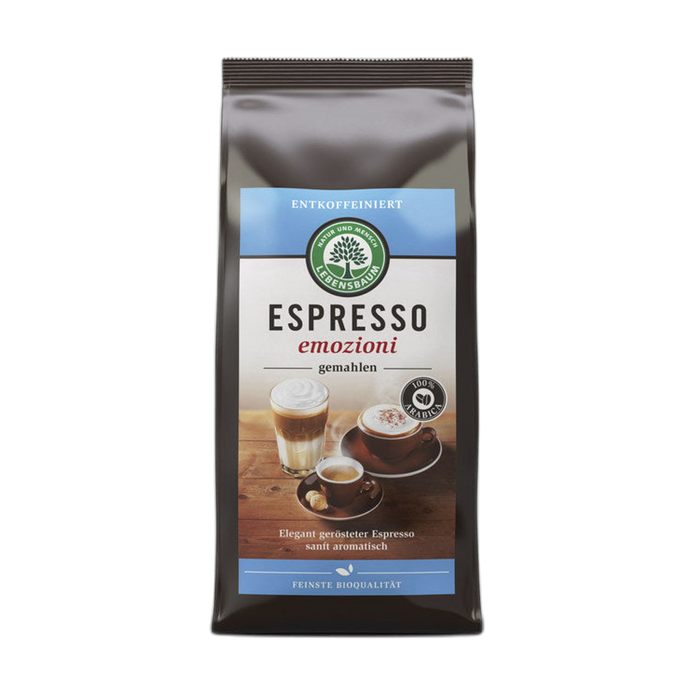 Lebensbaum Bio Solea Espresso gemahlen entkoffeiniert 250 g