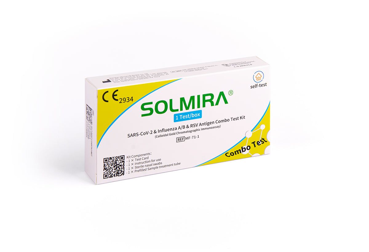 Solmira 4 in 1 Combo-Laientest RSV, Influenza A/B und SARS-CoV-2