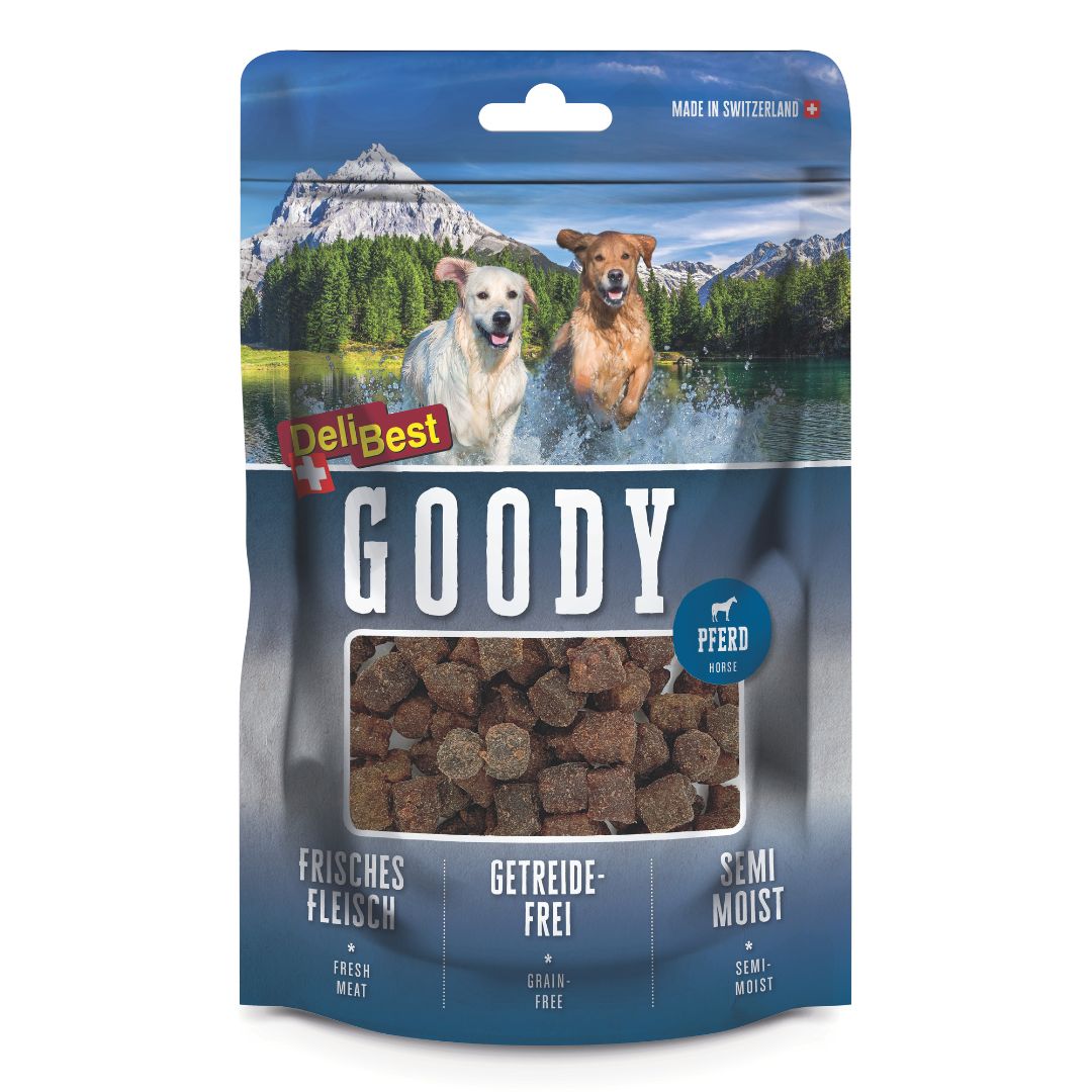 DeliBest Goody Pferd – Trainingsleckerlis für Hunde 100 g Futter
