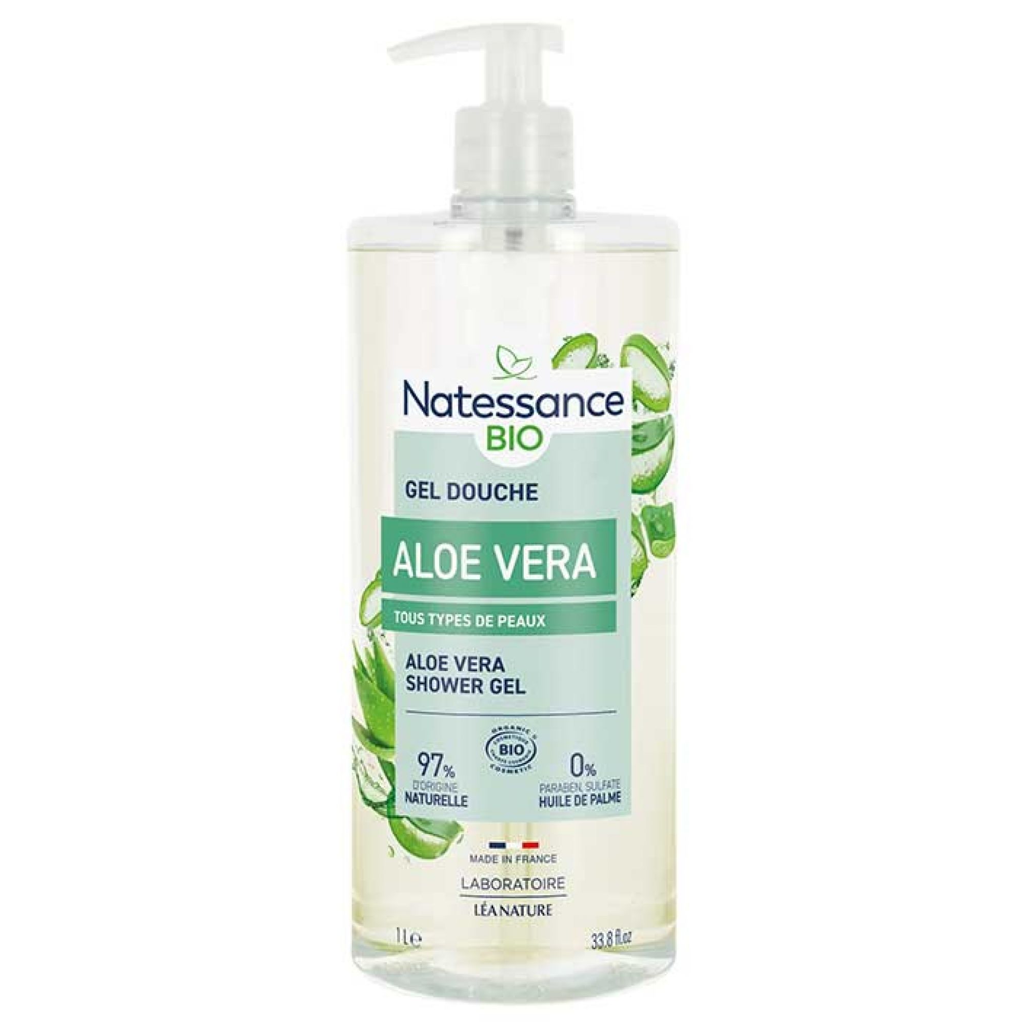 Natessance Belebendes Duschgel Aloe Vera Bio 26,5x9x7,2 cm