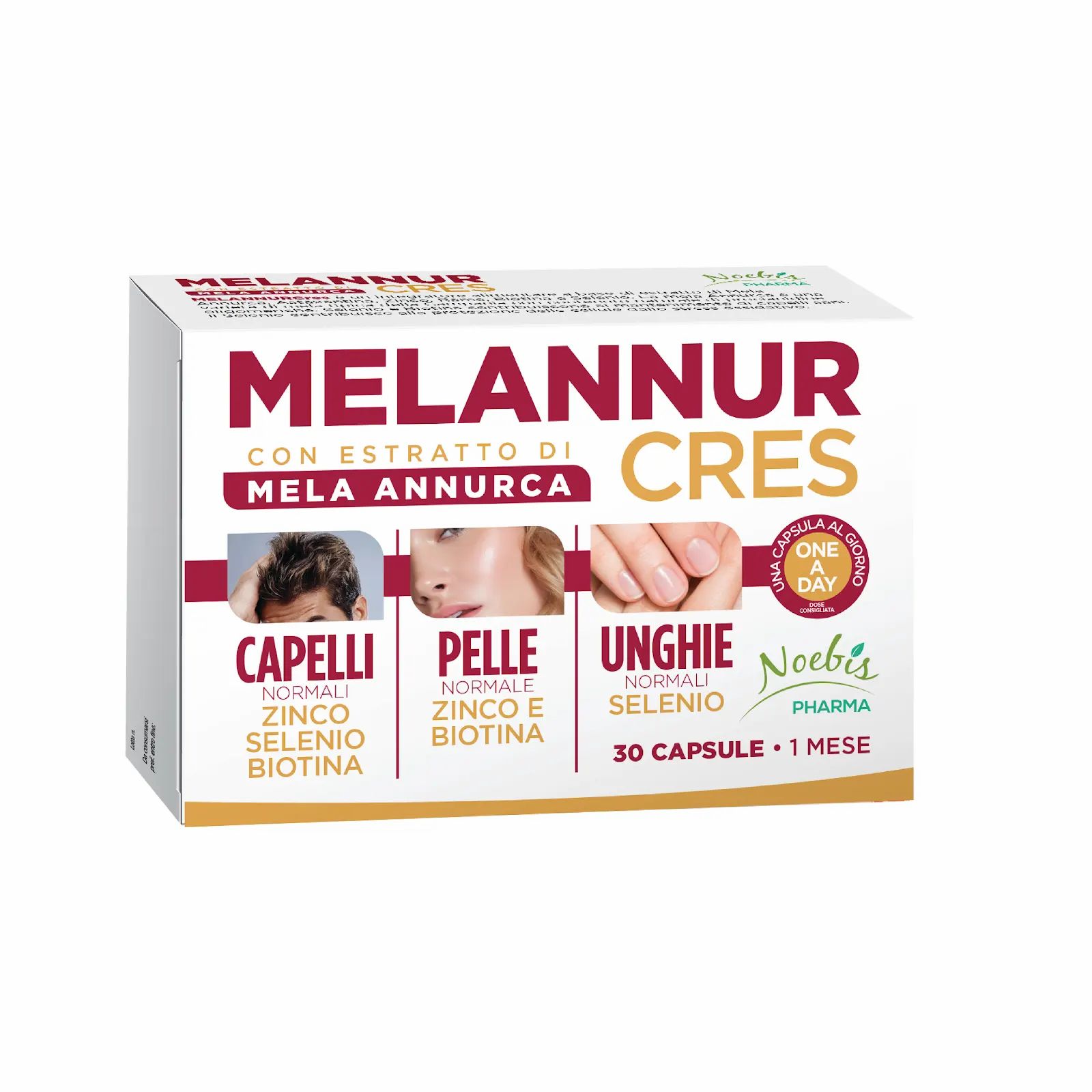 Noebis Pharma MelannurCres – 30 Capsule – Mela Annurca e Biotina
