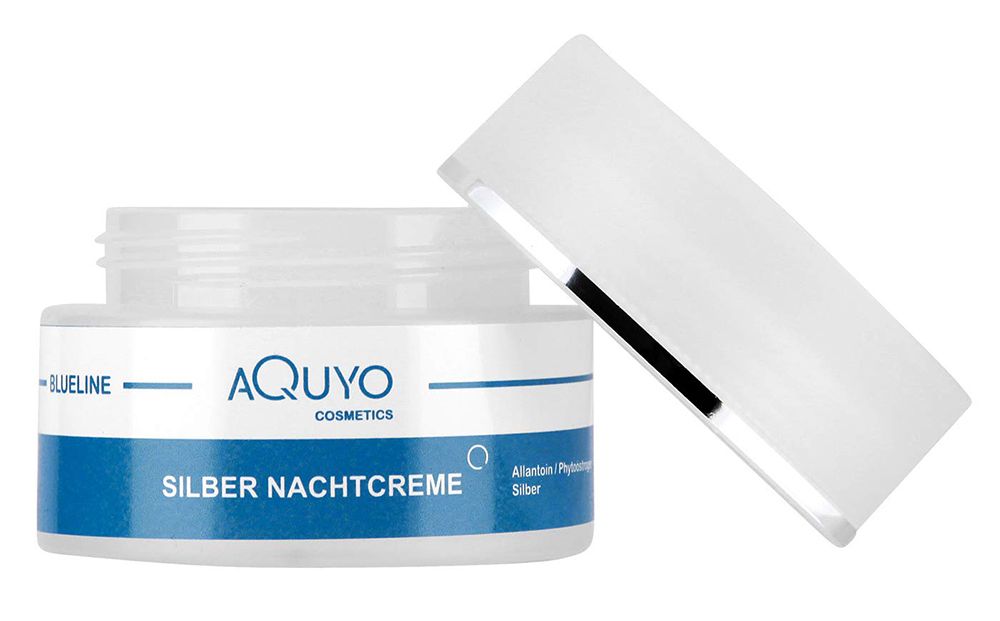 Blueline Nachtcreme, Anti Aging Creme Gesichtspflege , Gesichtscreme mit Microsilber