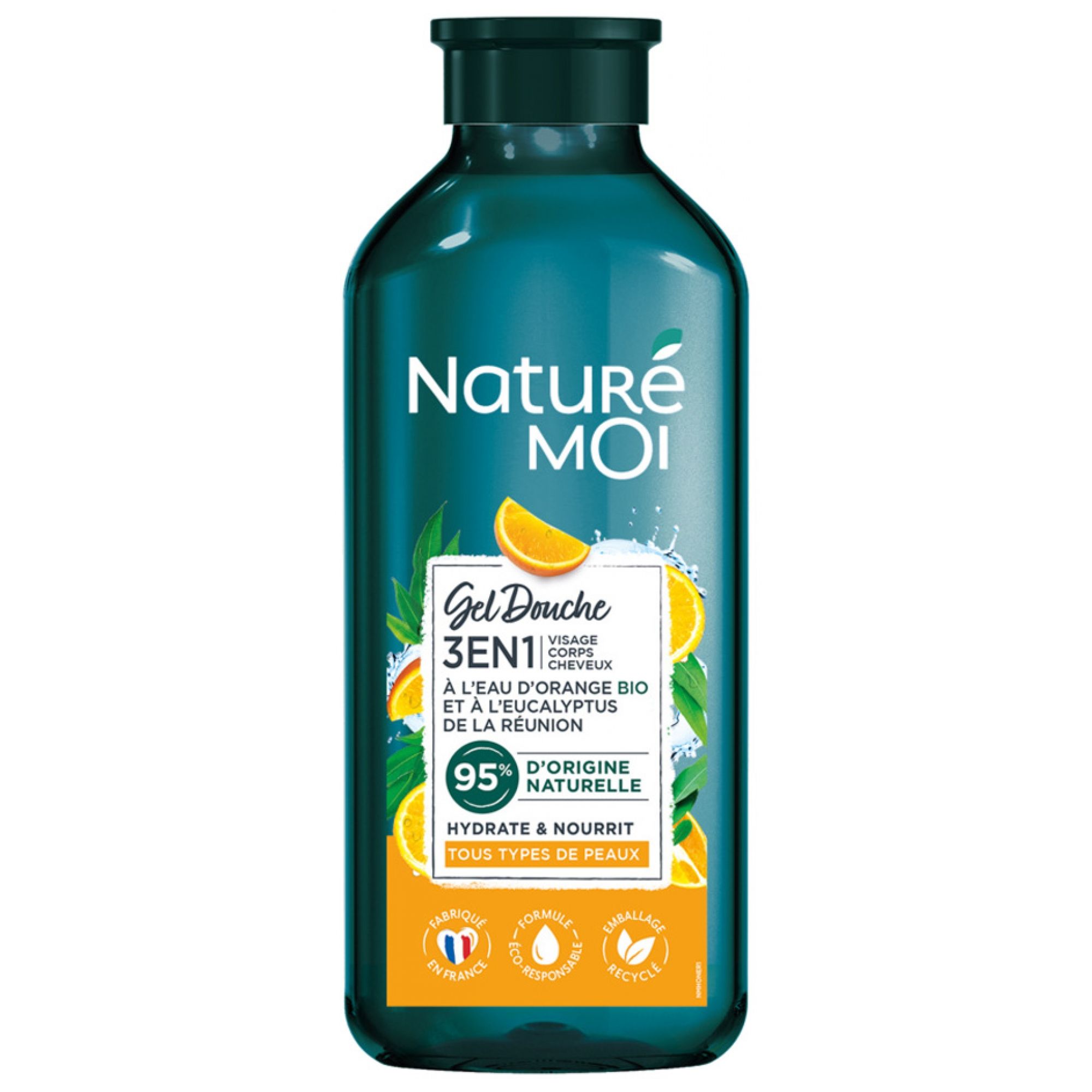 Naturé Moi 3in1 Duschgel Bio-Orangenwasser und Eukalyptus 7x3,5x18 cm