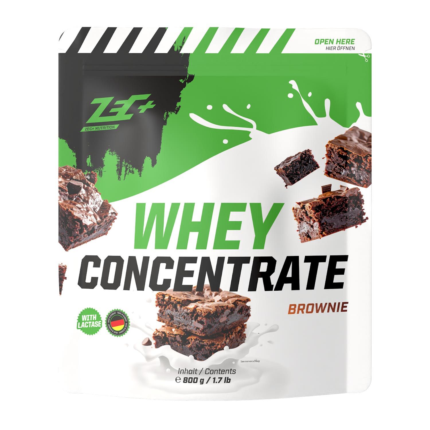 Zec+ Whey Concentrate Brownie 800 g Pulver