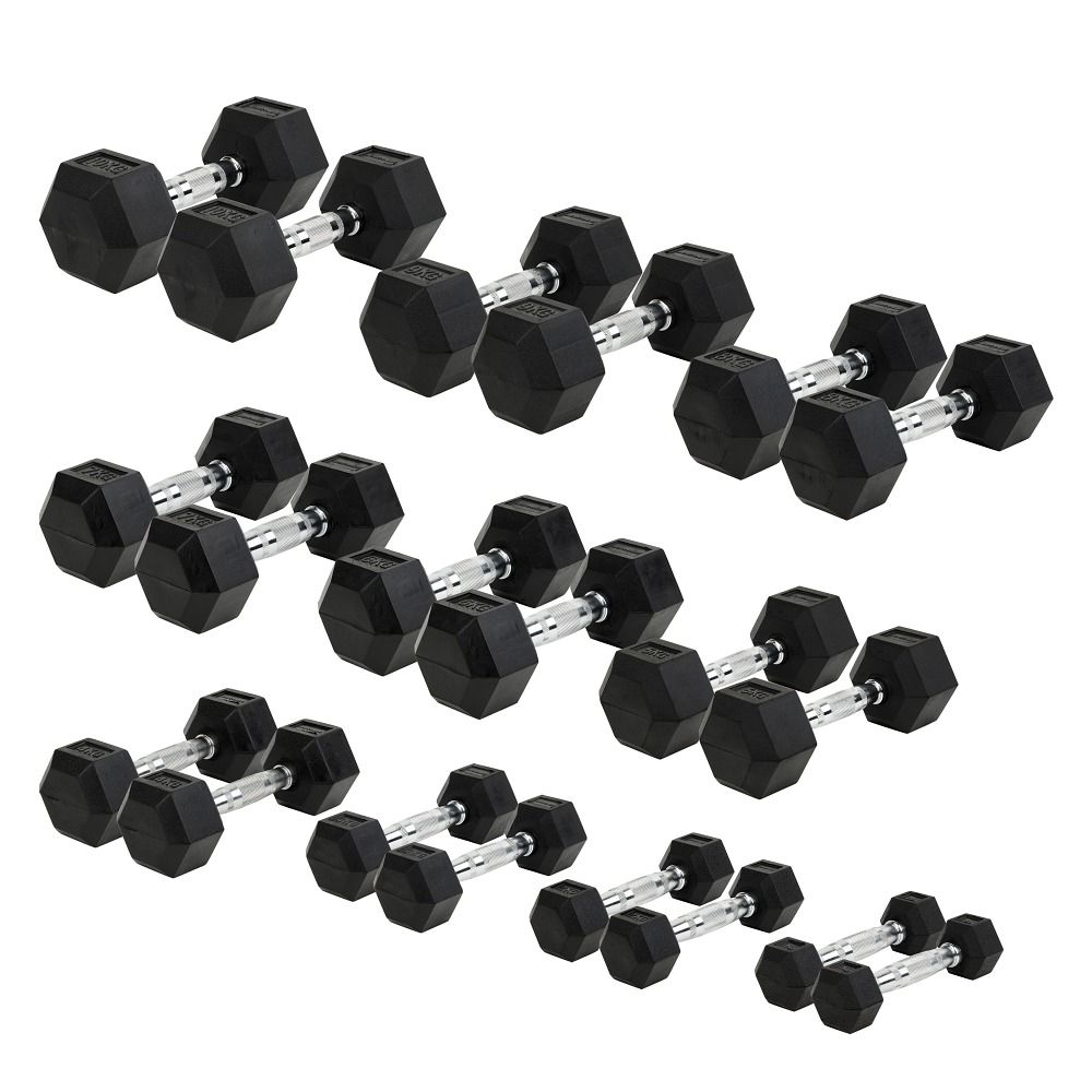 Sport-Thieme Kompakthantel-Set Gummi Hex 1 St