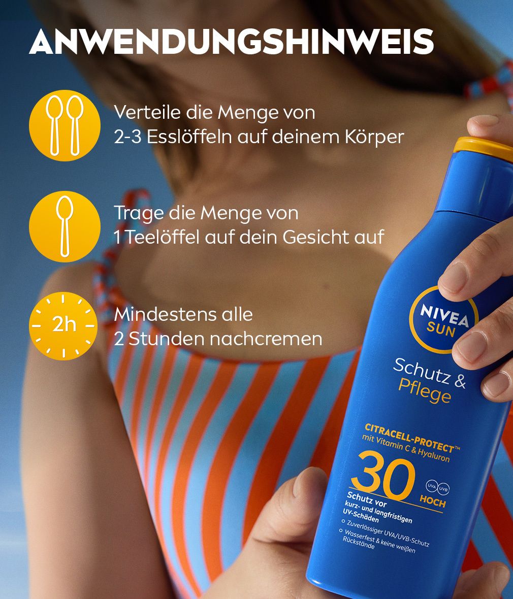 NIVEA SUN Schutz & Pflege Sonnenlotion LSF 30