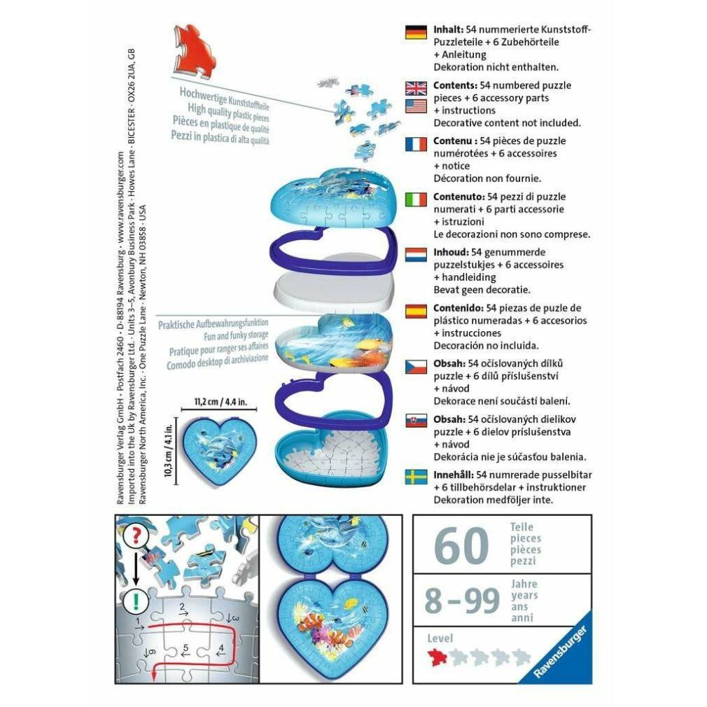 ravensburger 3D-Puzzle Herz Unterwasserwelt 54 Teile