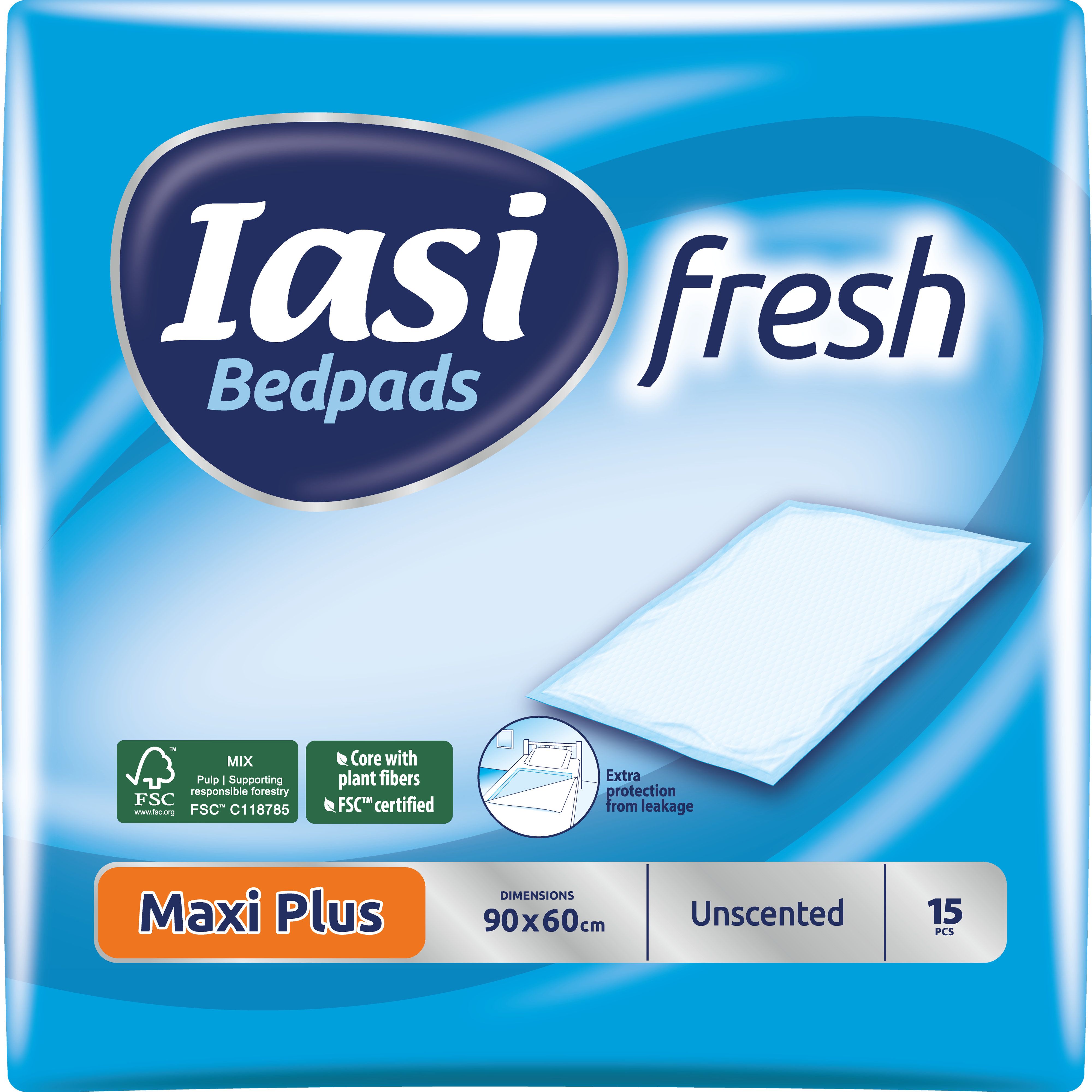 IASI traverse letto 60x90, Maxi Plus, senza profumazione, 15 Unità