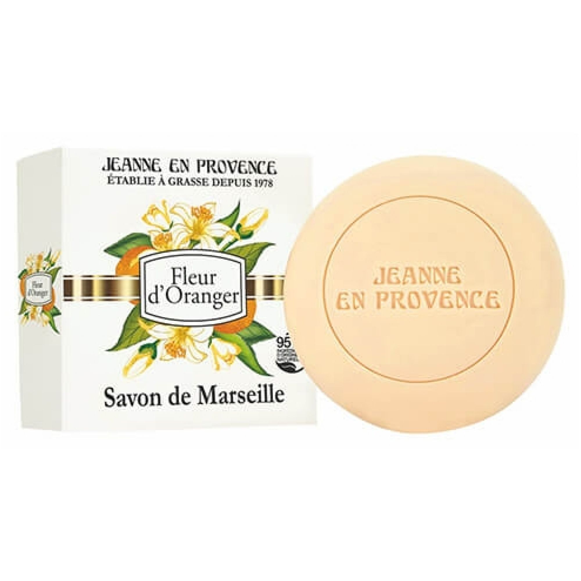 Jeanne en Provence Feste Seife Orangenblüte 7,4x3,3x7,4 cm