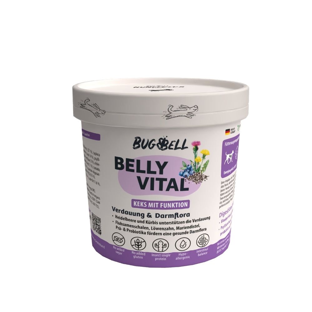 BugBell Hundekeks BellyVital - Verdauung & Darmflora 150 g Kekse