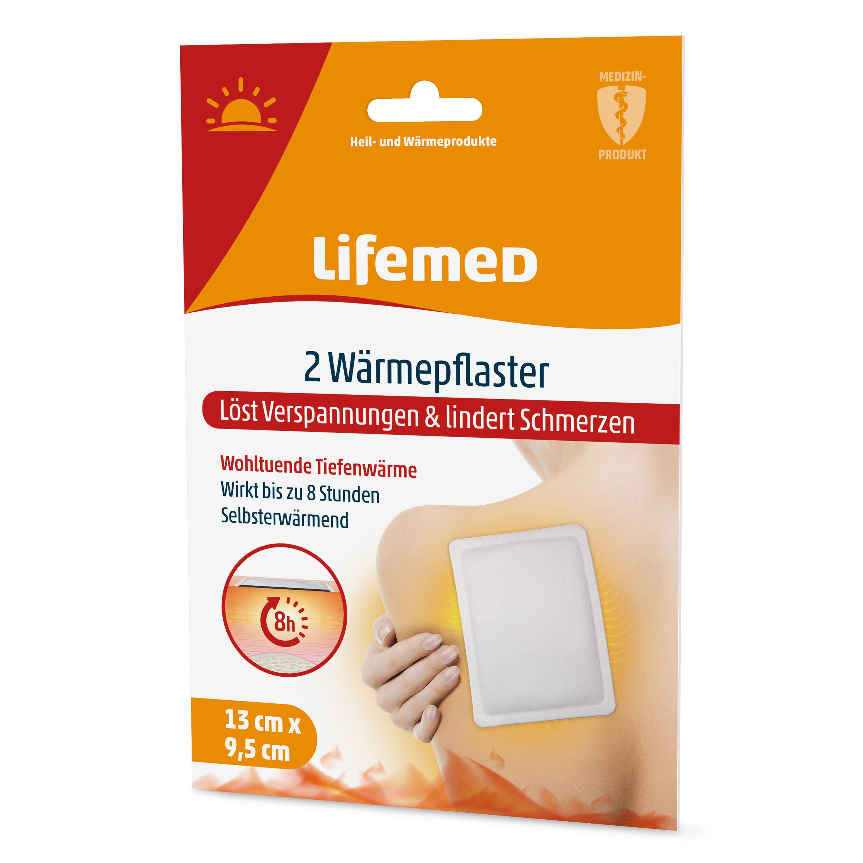 Lifemed Wärmepflaster für Rücken, Schultern und Nacken 13 x 9,5 cm