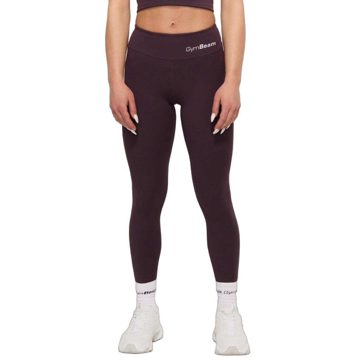 GymBeam Leggings Damen mit hoher Taille und verstärktem Bund BEAT Berrywood