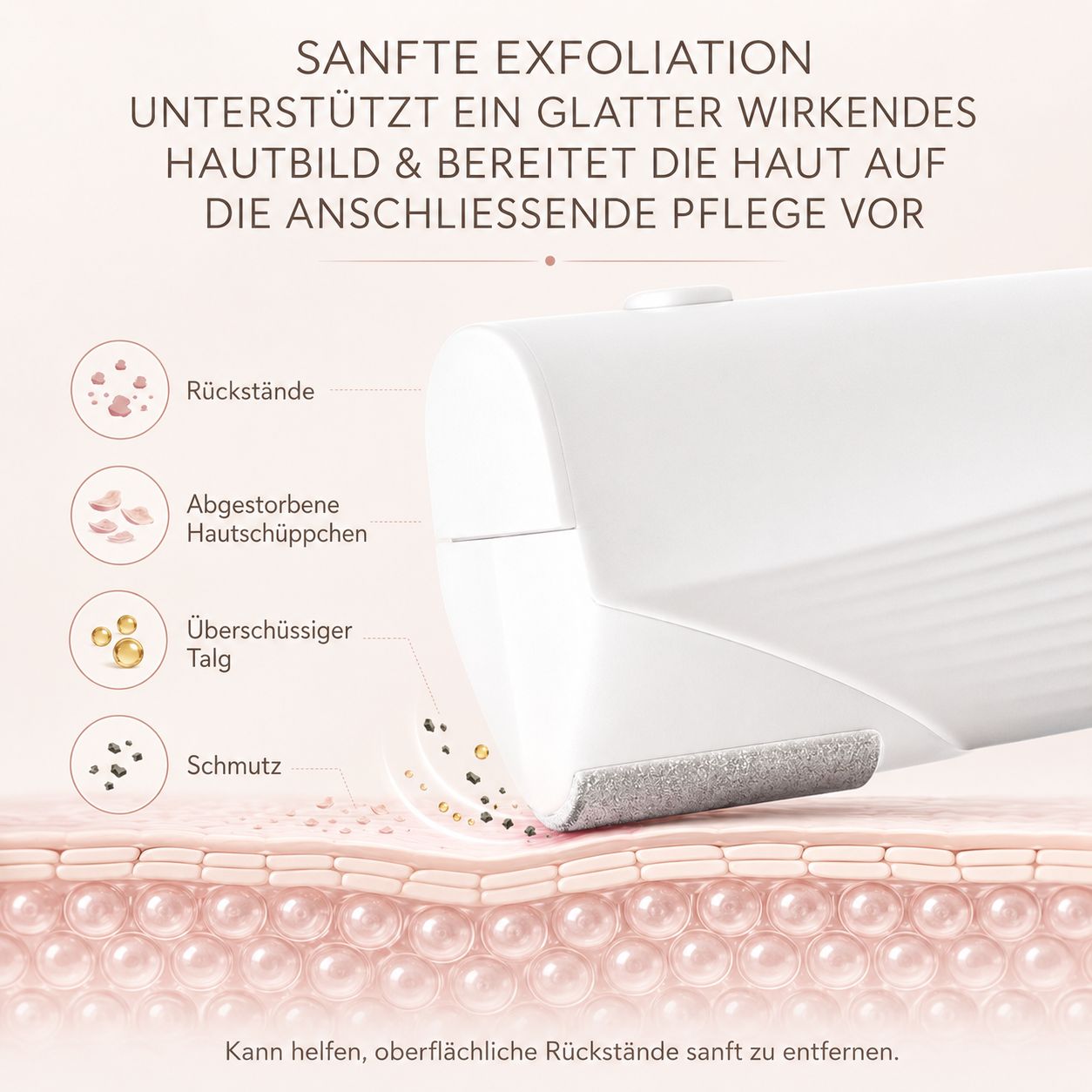 COOL-i Dermaplaning Gerät mit LED, 3 Stufen, inkl. 6 Klingen, für Gesichtspflege