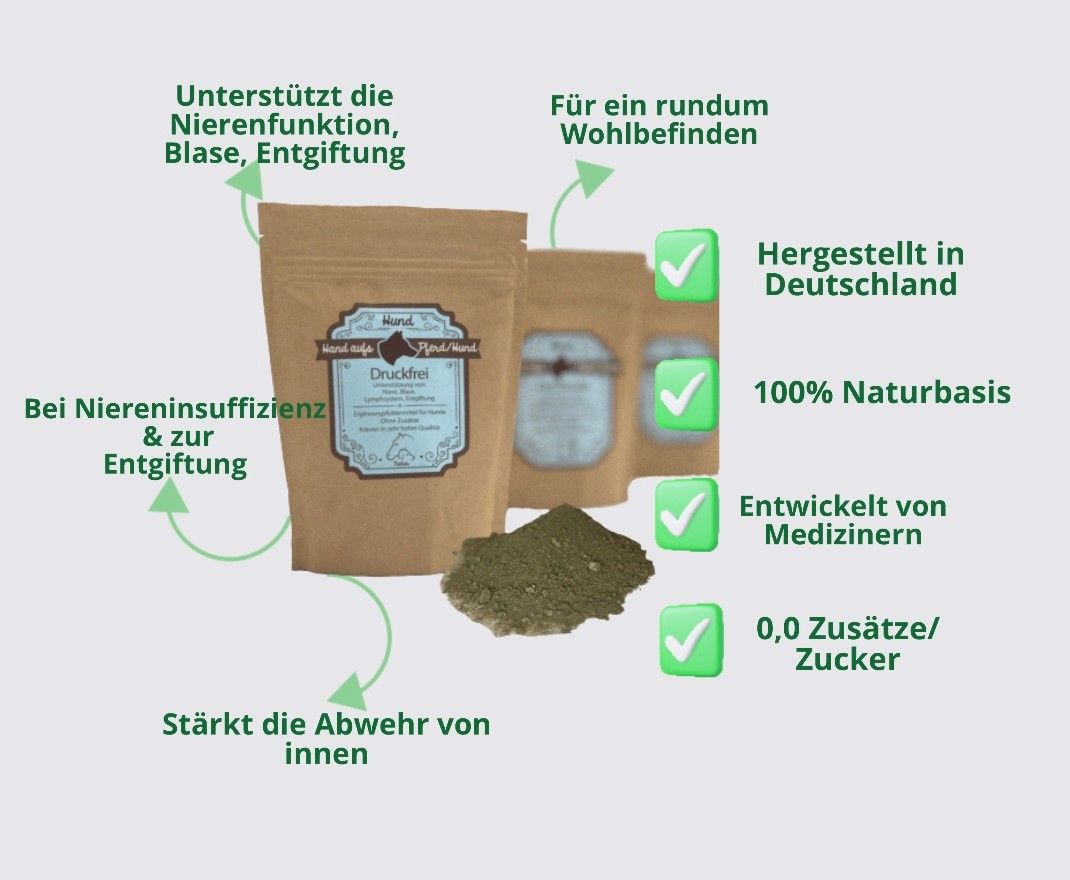 Hand aufs Pferd/Hund Nieren Kräuter Druckfrei